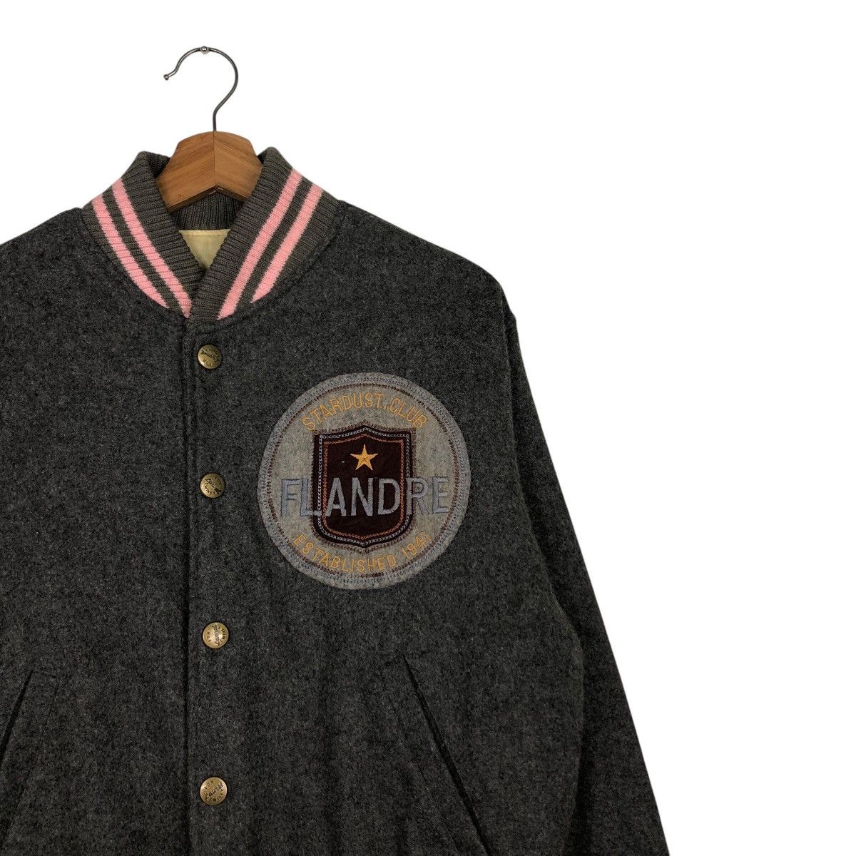 Japanese Brand 📌Vintage Varsity Bomber Jacket Wool Flandre Issey Miyake Size US M / EU 48-50 / 2 - 7 Thumbnail
