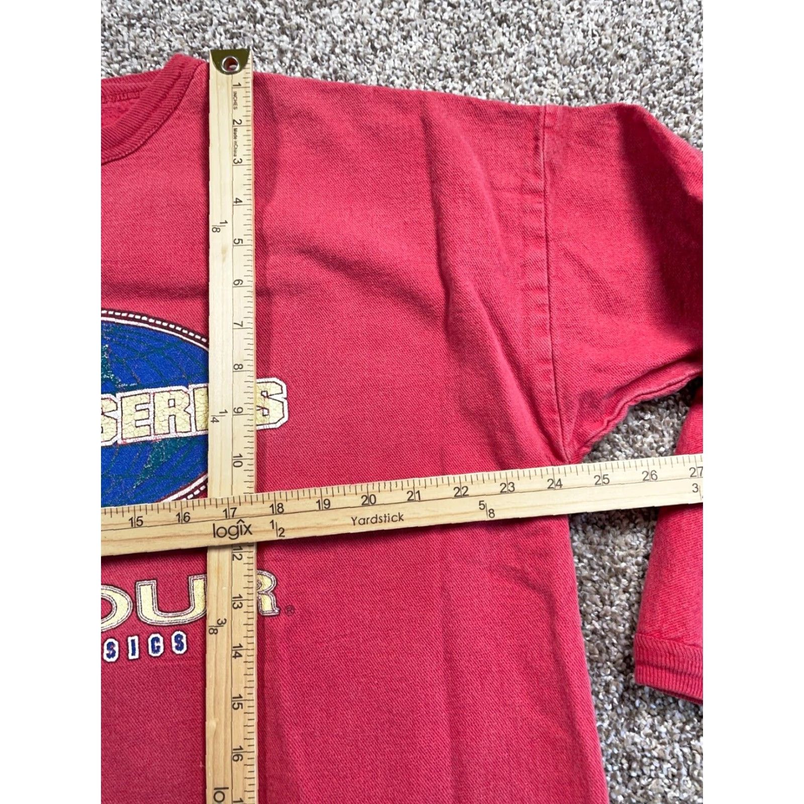 Vintage VTG BonJour Denim Series Sweatshirt Shirt Women One Size Dusty Red Boxy Fit 90s Retro Crew Neck Pullover Size ONE SIZE - 6 Thumbnail