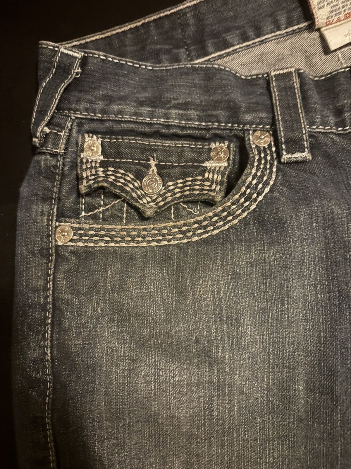 True Religion True religion TRIPLE stitch flap jeans straight Y2K Size US 31 - 3 Thumbnail
