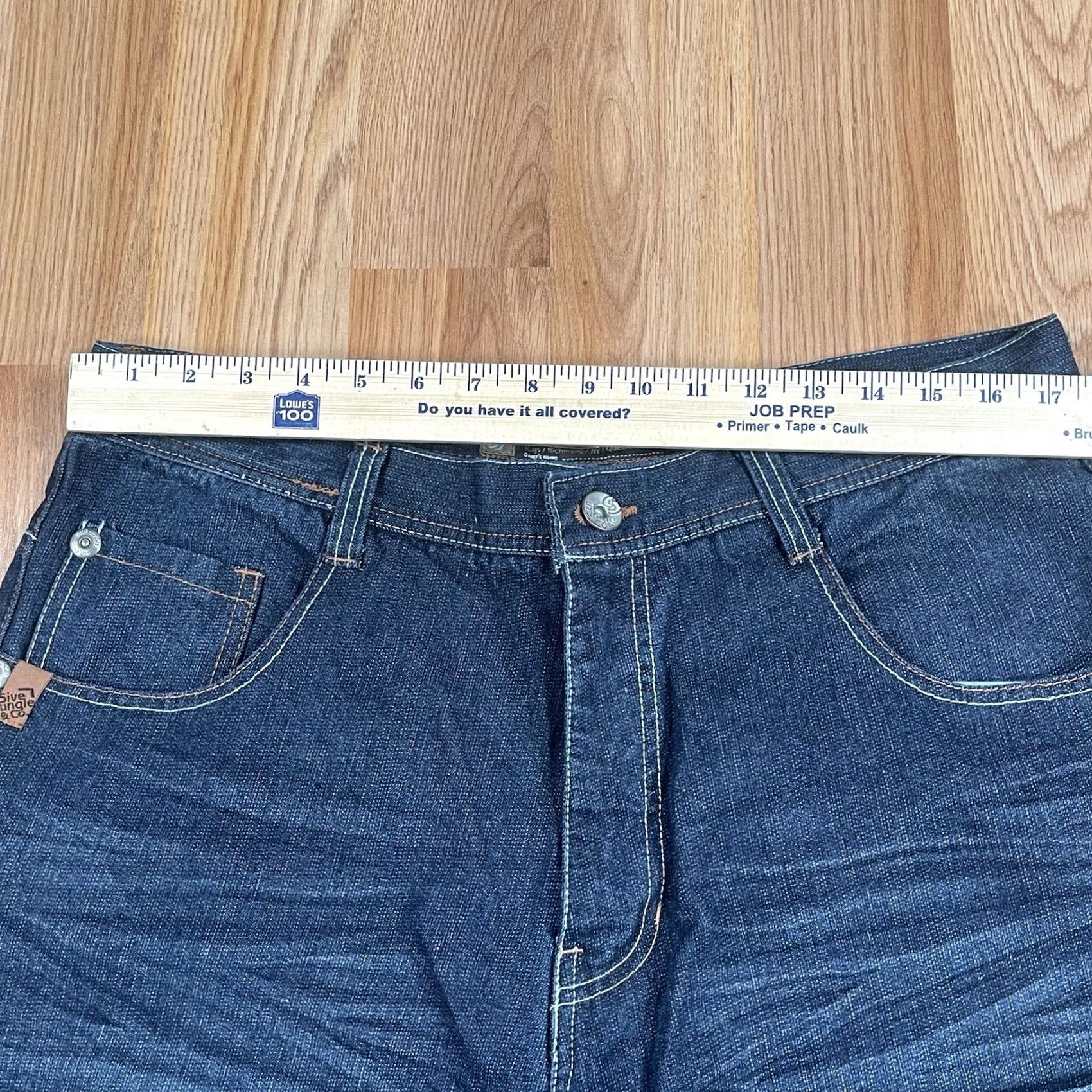 Denime 5ive Jungle & Co. Jeans Men’s Size 38Wx32L Straight Leg Blue Wash Denim Long Size US 38 / EU 54 - 4 Thumbnail