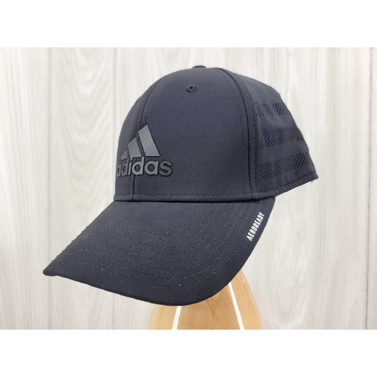 Adidas Adidas Men's Aeroready Black on Black Hat Size S/M Baseball Cap Men Black Logo Solid Casual Size ONE SIZE - 2 Thumbnail