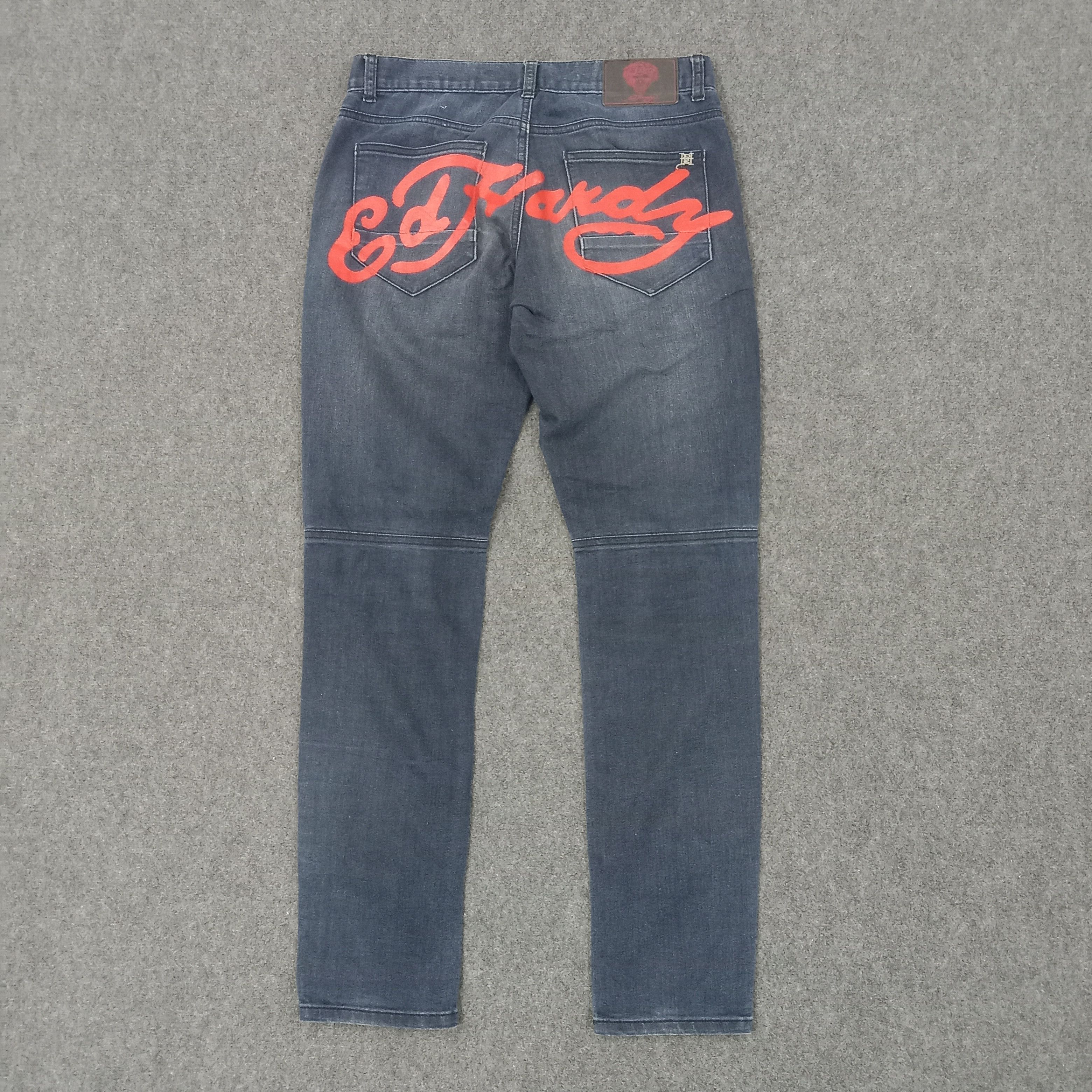 Christian Audigier × Ed Hardy × Vintage Ed Hardy by Christian Audigier American Denim Jeans C217N9 Size US 30 / EU 46 - 1 Thumbnail