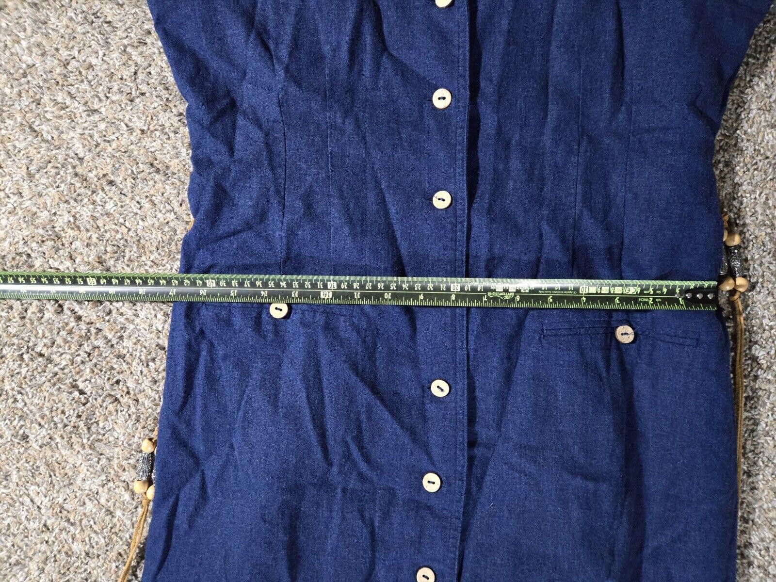 Designer Karin Stevens Vintage Button Dress With Belt sz 8 Size M / US 6-8 / IT 42-44 - 12 Thumbnail