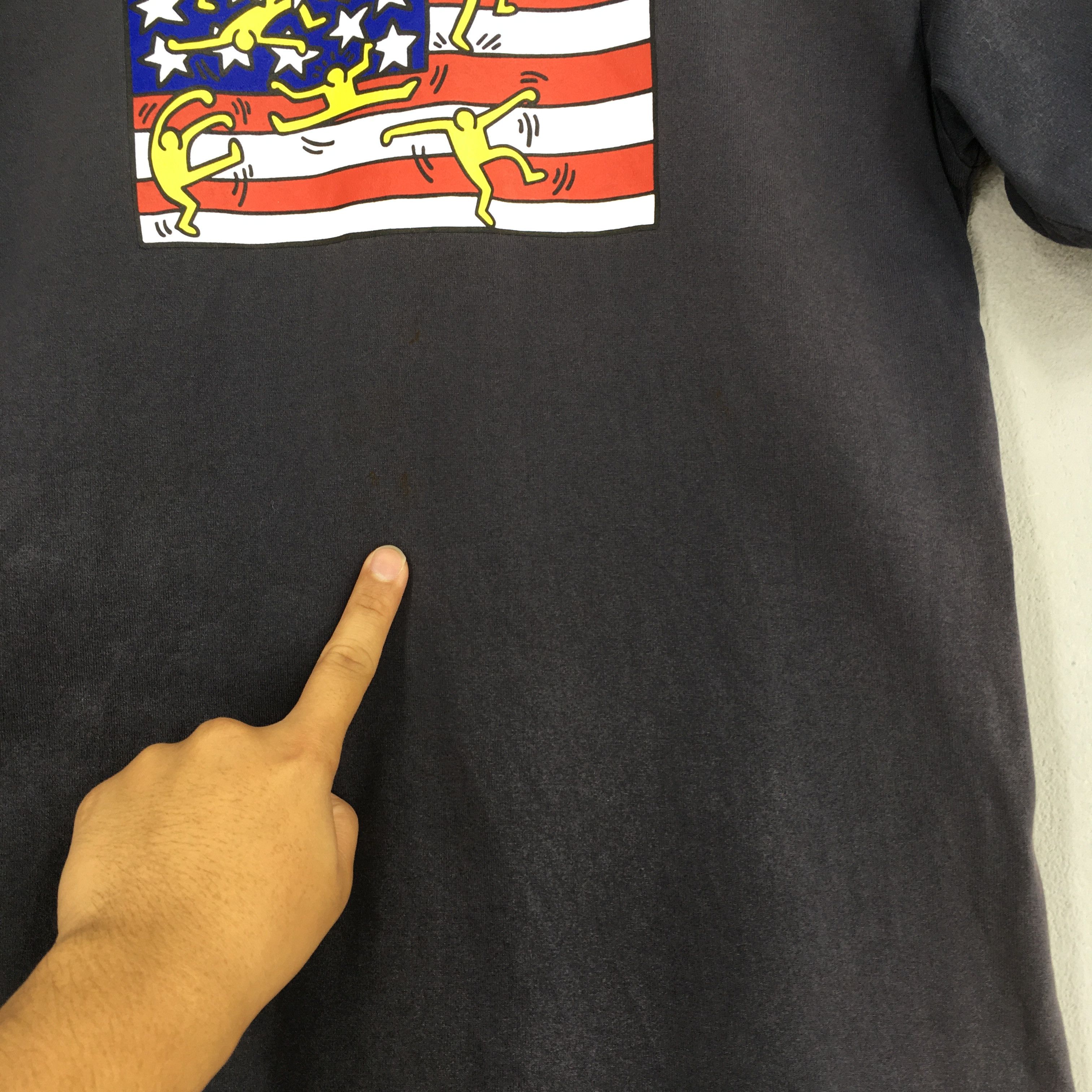 Keith Haring Vintage Keith Haring American Flag Pop Art Black T shirt M Size US M / EU 48-50 / 2 - 7 Thumbnail
