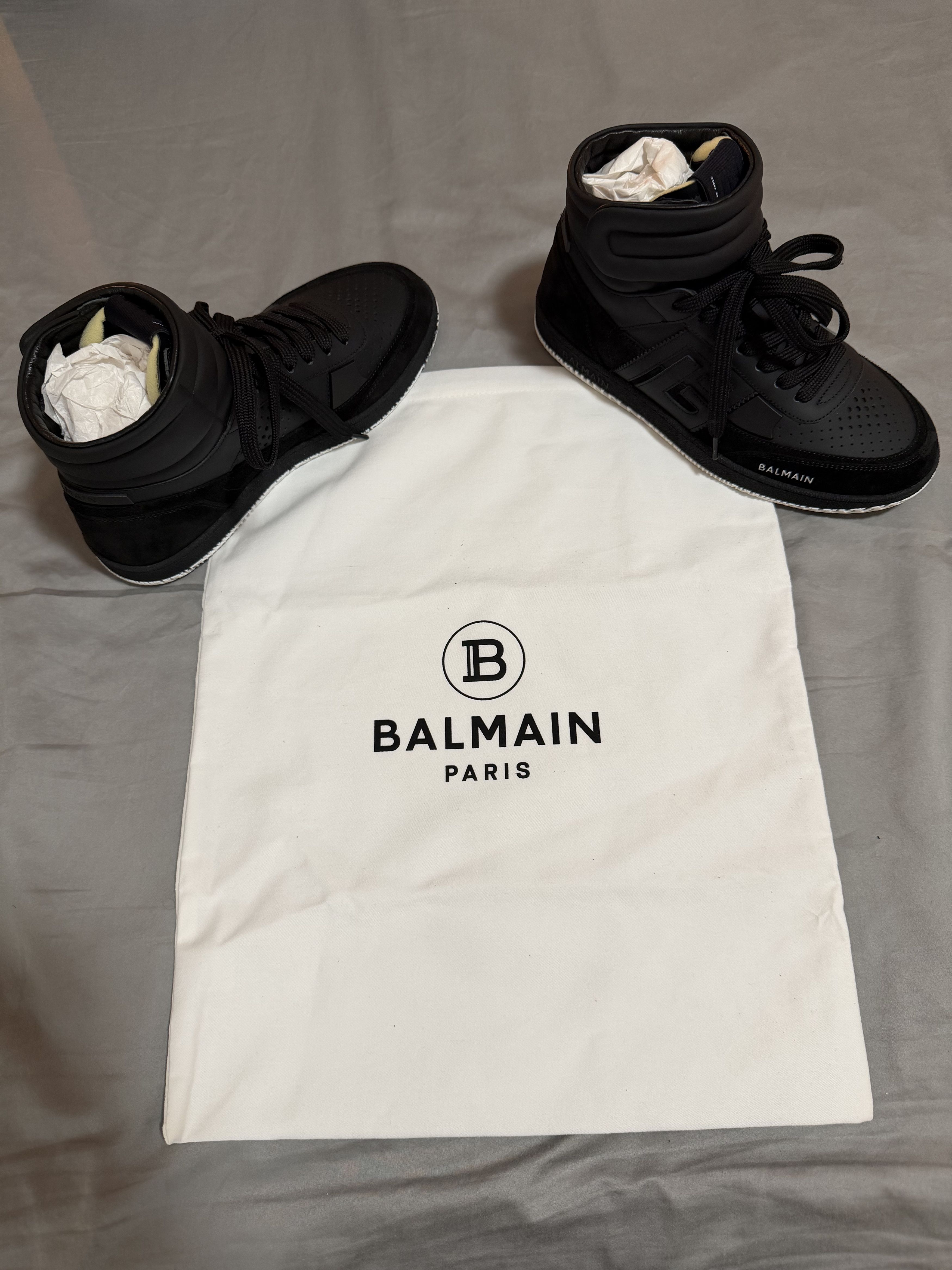 Balmain Balmain Swan Hi-Top Sneakers Size US 6 / EU 39 - 6 Thumbnail