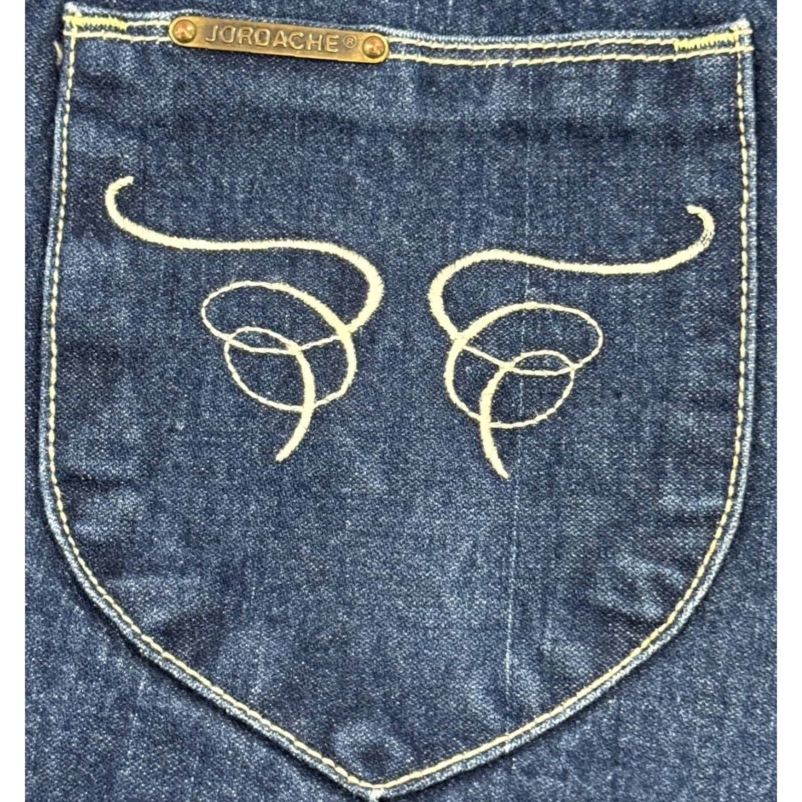Jordache VTG 80s Jordache Horse-head Blue Jeans Size 36 Regular Unisex Adults 32x26 Dark Wash Flared High Rise Button Zip Cotton Denim Jeans Size US 32 / EU 48 - 6 Thumbnail