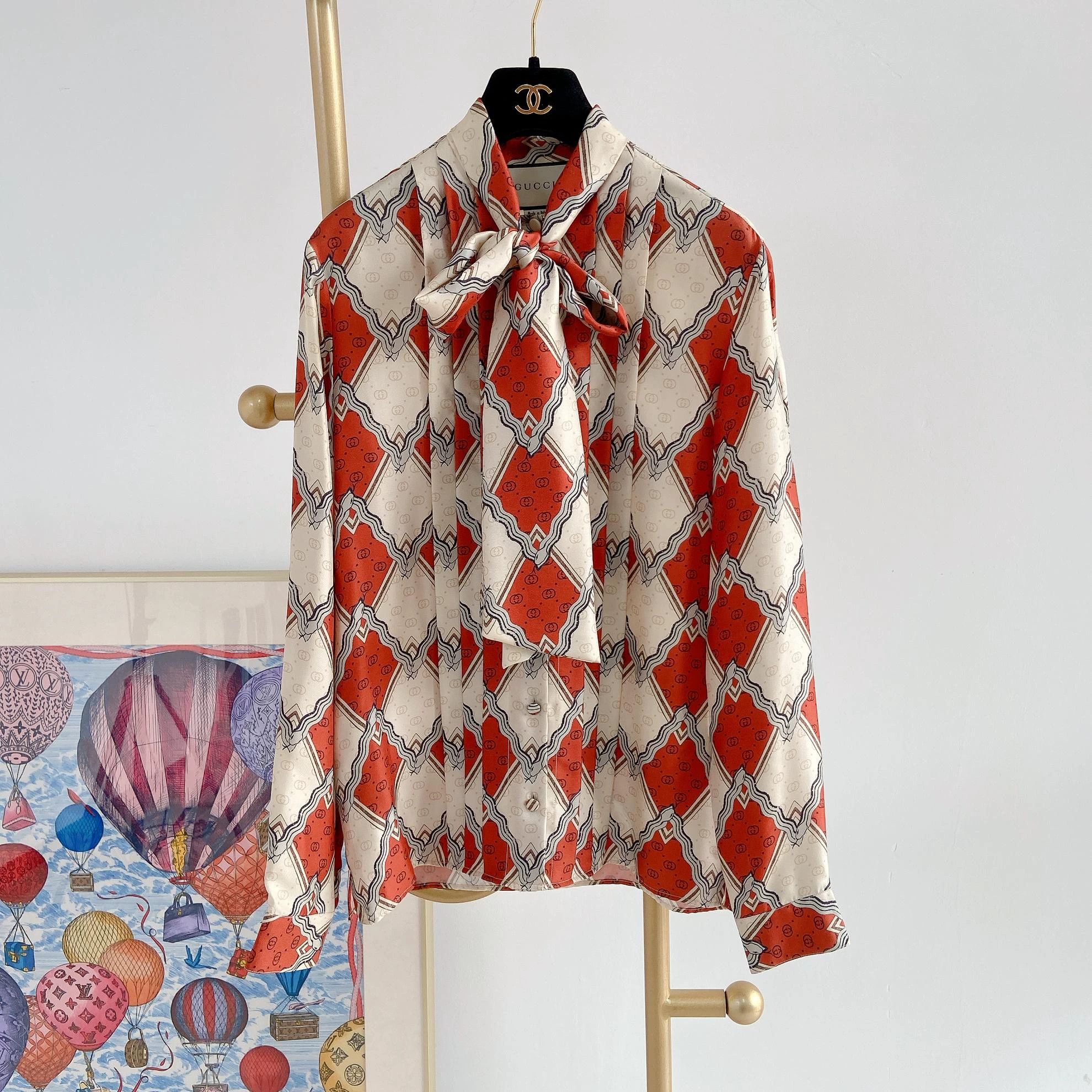 Gucci Gucci women's color blocked silk shirt 36 Size XS / US 0-2 / IT 36-38 - 1 Thumbnail