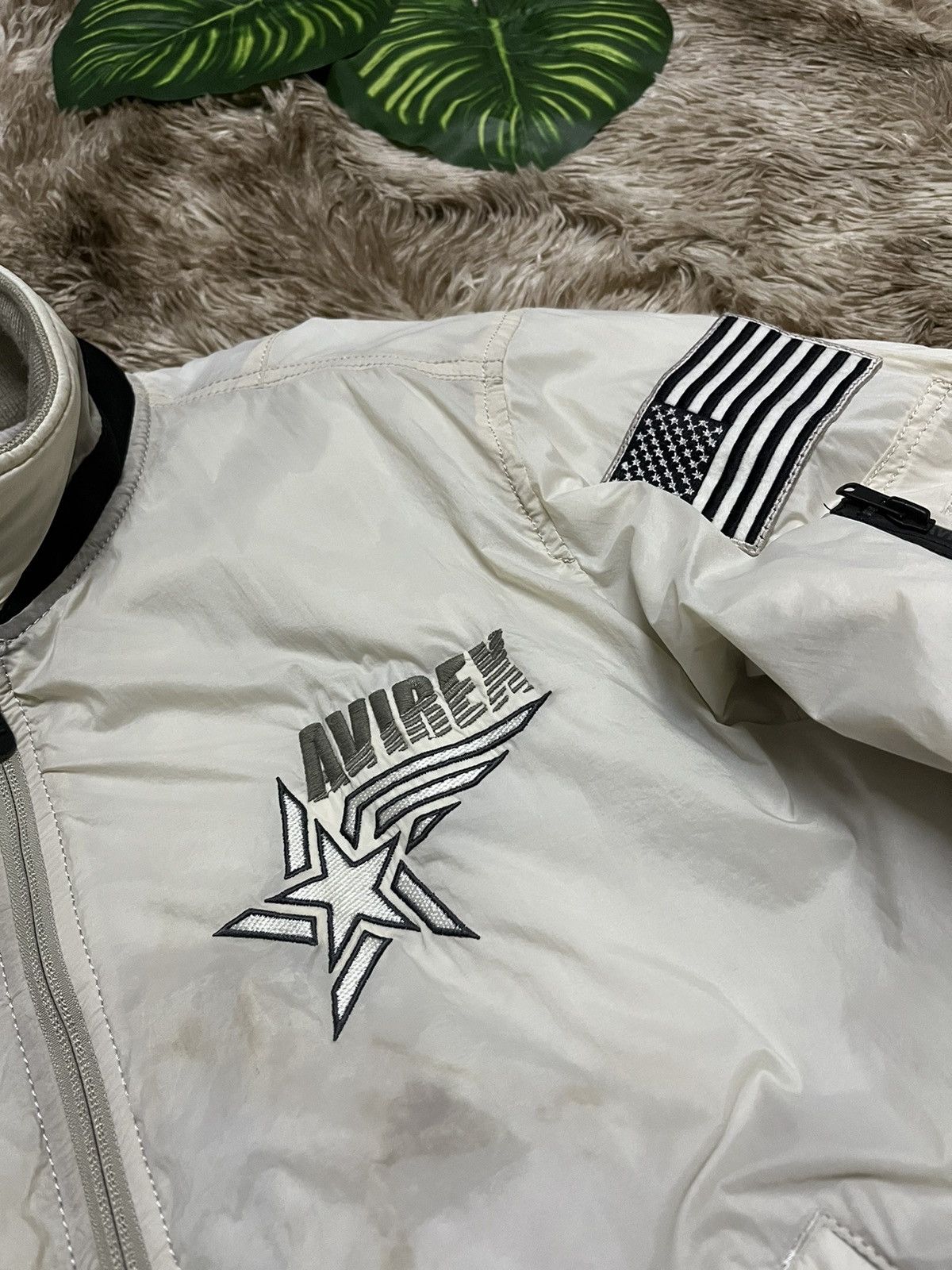 Avirex RARE Avirex USA Embroidery Spell Out Bomber Jacket Size US L / EU 52-54 / 3 - 3 Thumbnail