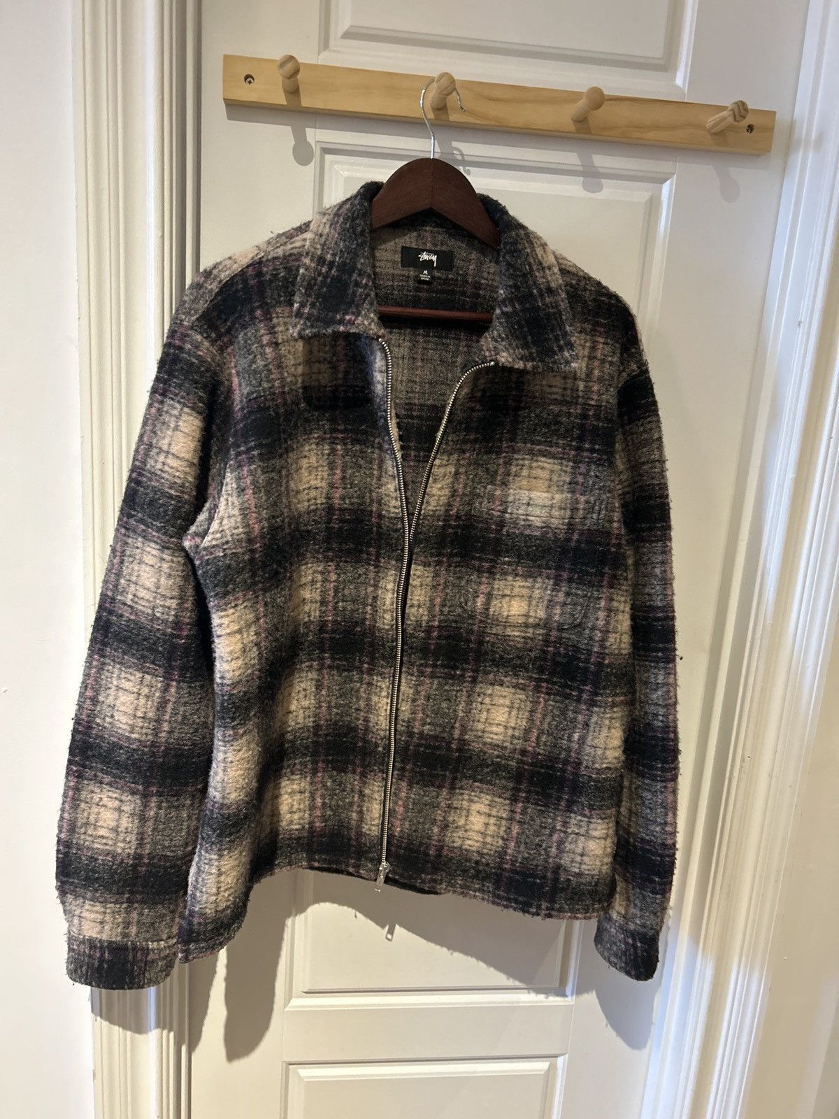 Stussy Stüssy Brushed Wool Plaid Zip Jacket Size US M / EU 48-50 / 2 - 5 Thumbnail