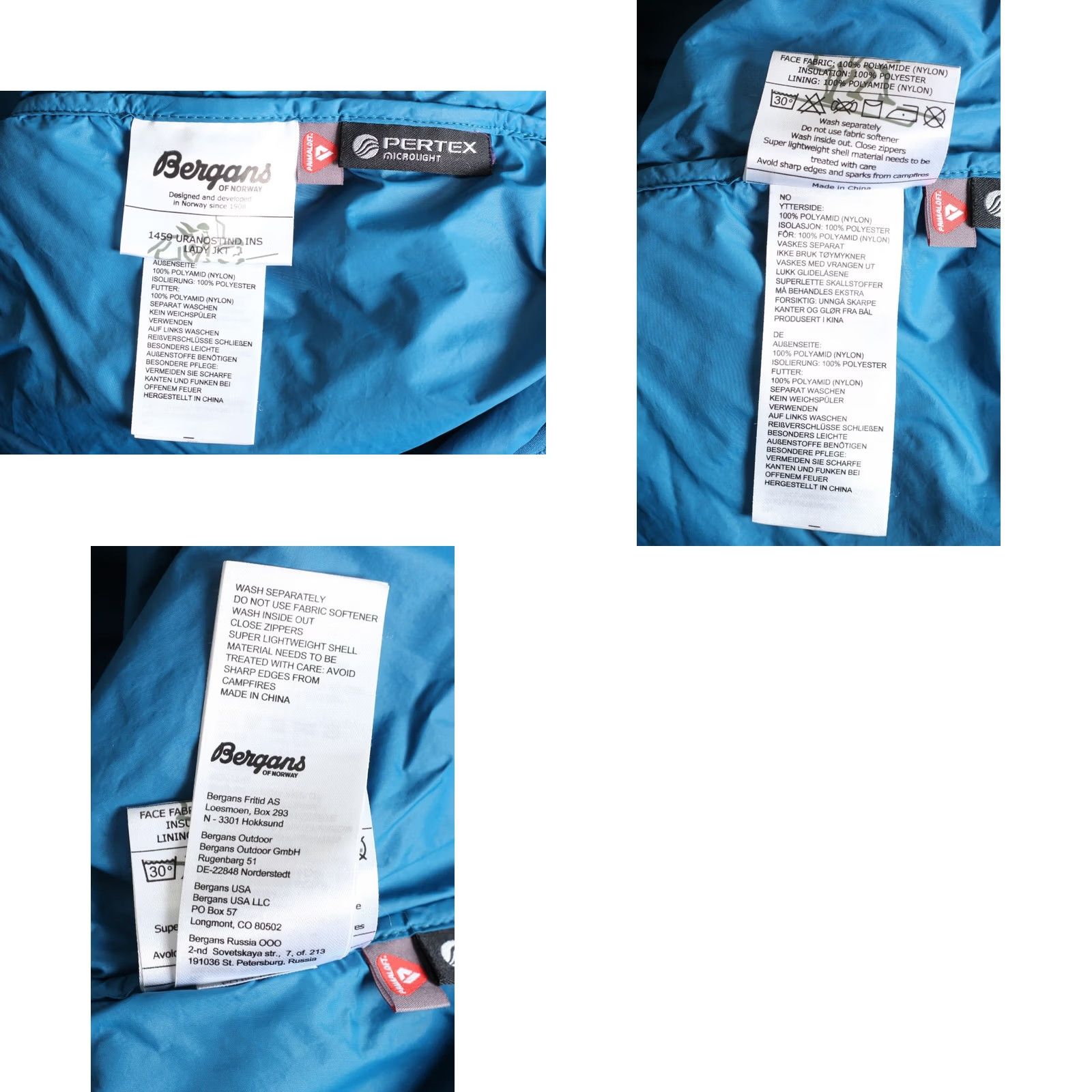 Vintage BERGANS OF NORWAY Uranostind Insulated Jacket Women L Blue PERTEX Microlight Size L / US 10 / IT 46 - 8 Thumbnail