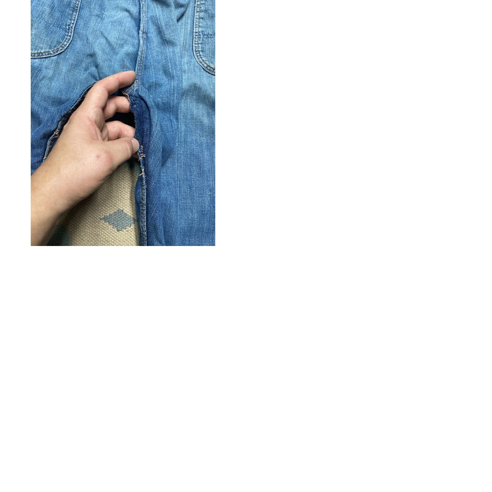 Vintage VINTAGE Big Mac Jeans Carpenter Denim Dark Wash 40x28 Mens Blue 1950s Workwear Size US 40 / EU 56 - 10 Thumbnail