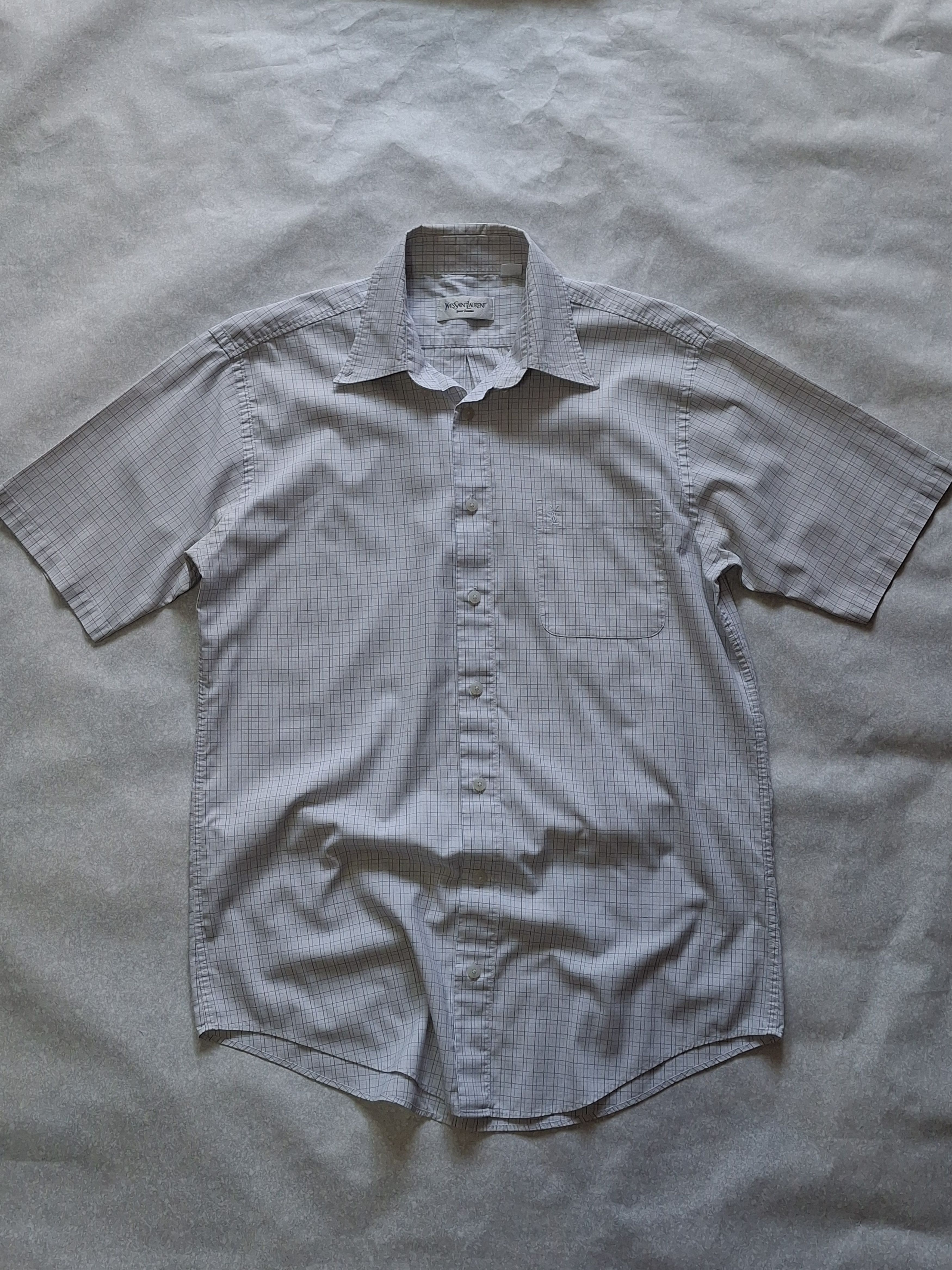 Vintage × Yves Saint Laurent Yves Saint Laurent YSL Vintage Button Up Shirt 90s Checked Size US M / EU 48-50 / 2 - 1 Thumbnail