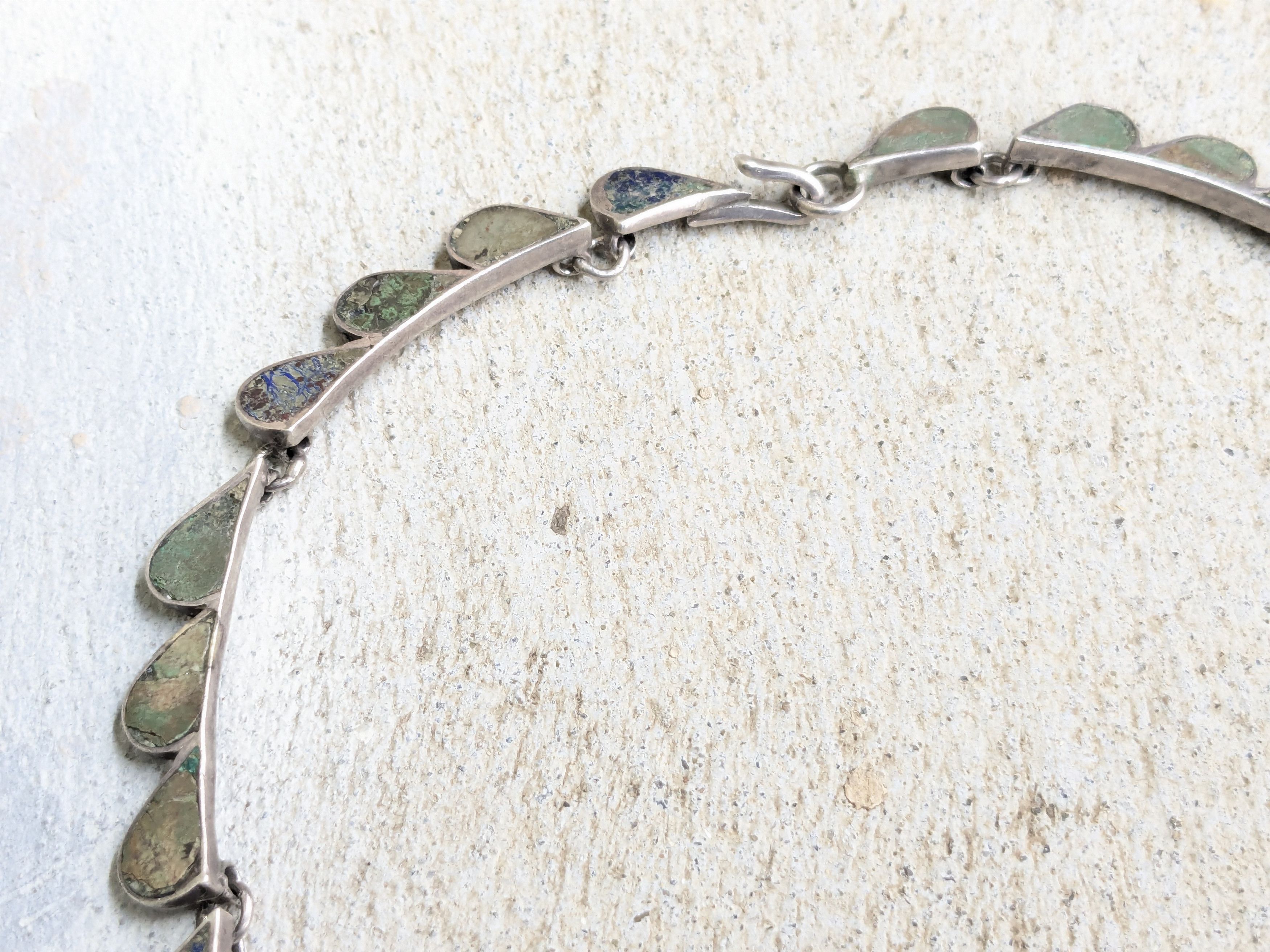 Vintage Vintage Sterling Silver Necklace Bracelet Turquoise Mask Size ONE SIZE - 6 Thumbnail