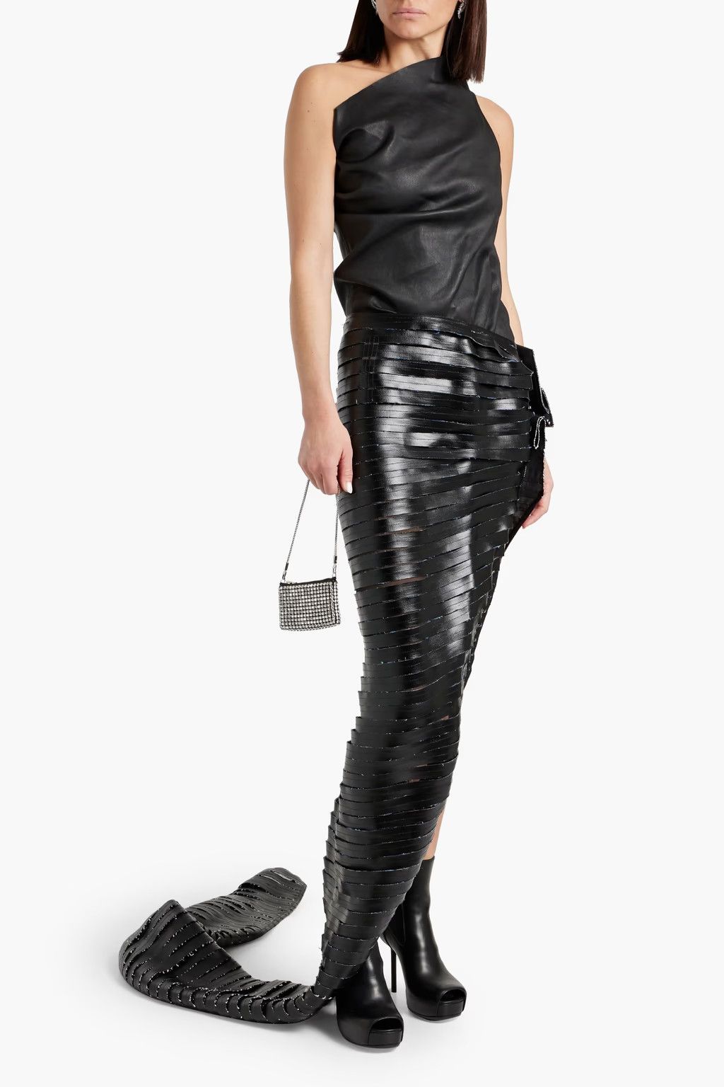 Rick Owens o1y0126 Maxi Skirt in Black Size 28" / US 6 / IT 42 - 4 Thumbnail