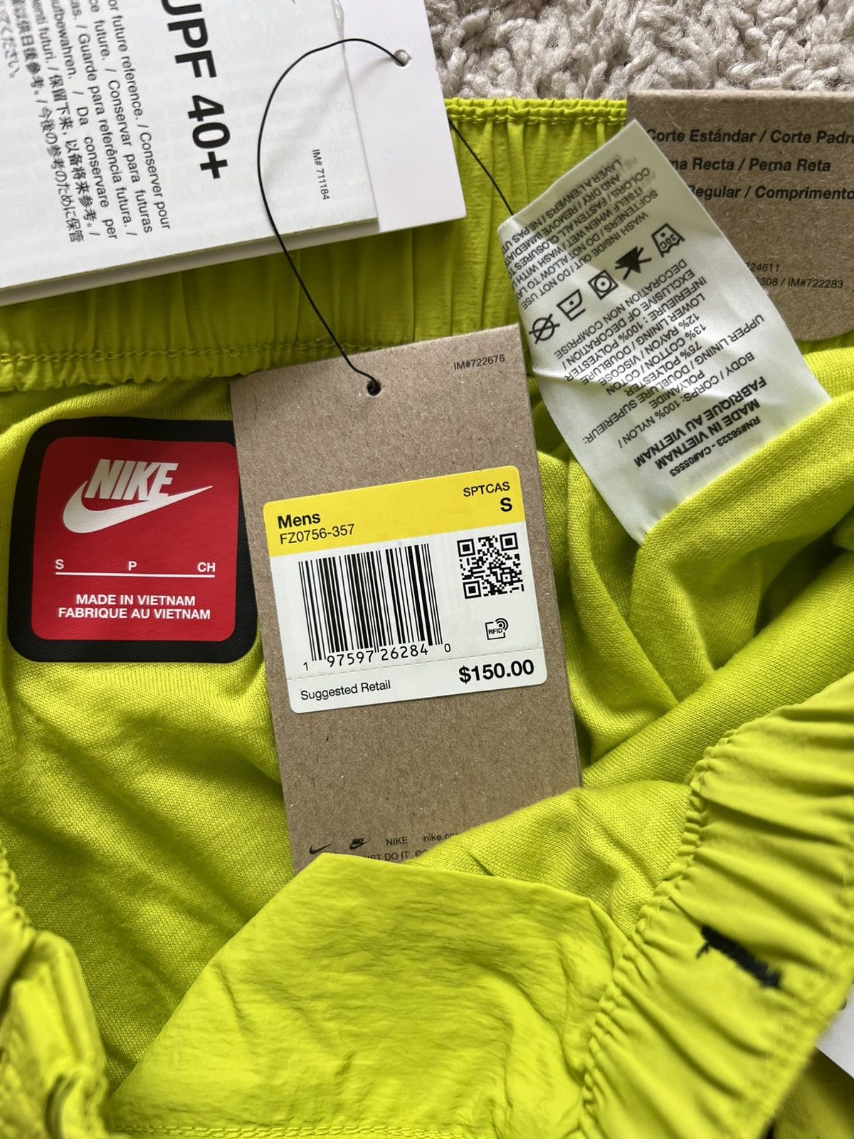 Nike Nike Mens Tech Pack Woven Cargo Pants Green Size US 28 / EU 44 - 10 Thumbnail