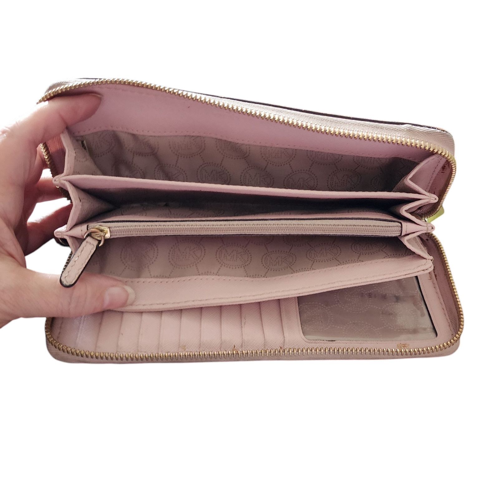 Michael Kors Michael Kors pink Jet Set Travel Saffiano Leather Wallet Size ONE SIZE - 3 Thumbnail