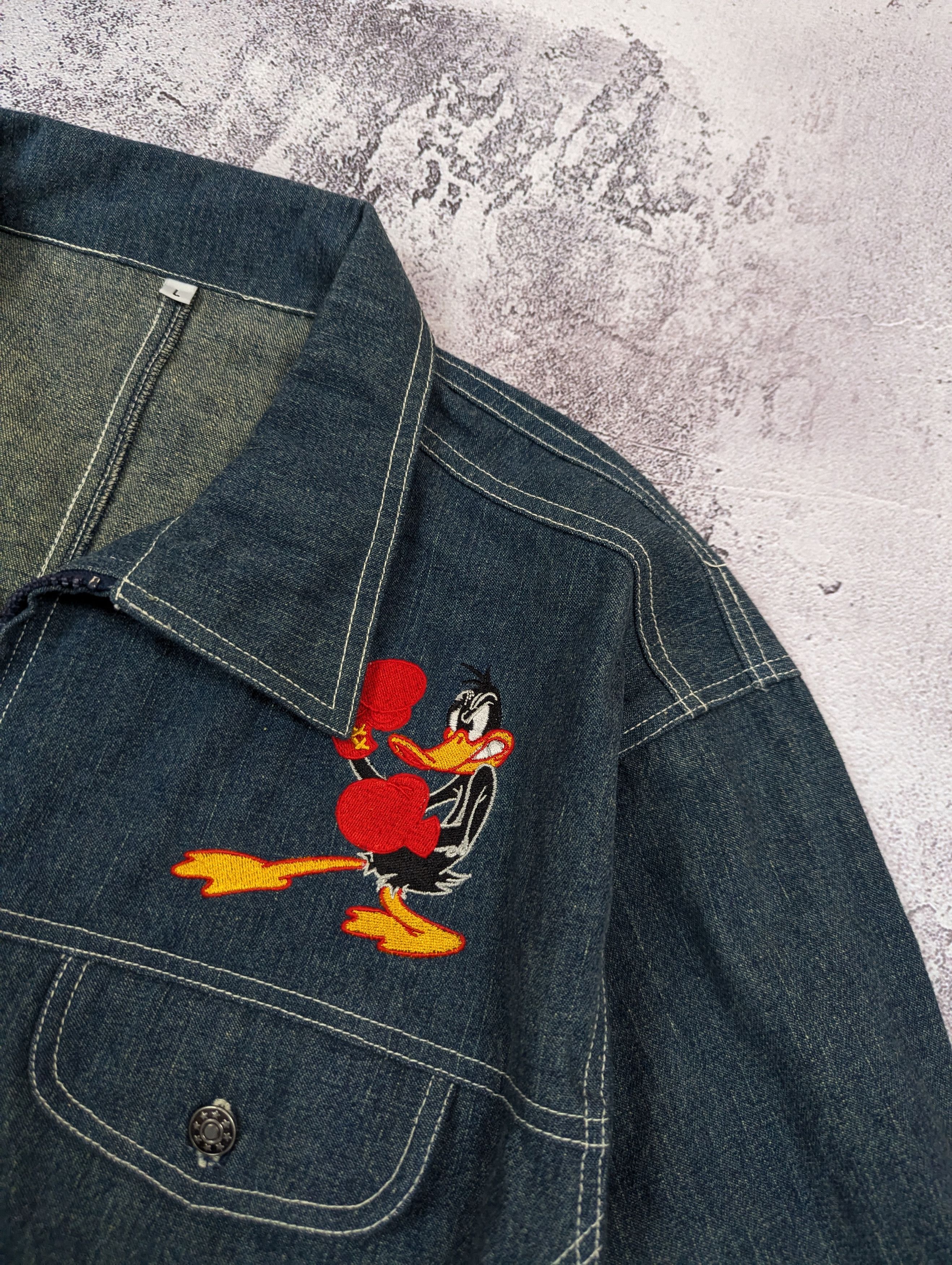 Vintage Vintage Clubs Fighters Boxing Denim Jacket Size L Size US L / EU 52-54 / 3 - 18 Thumbnail
