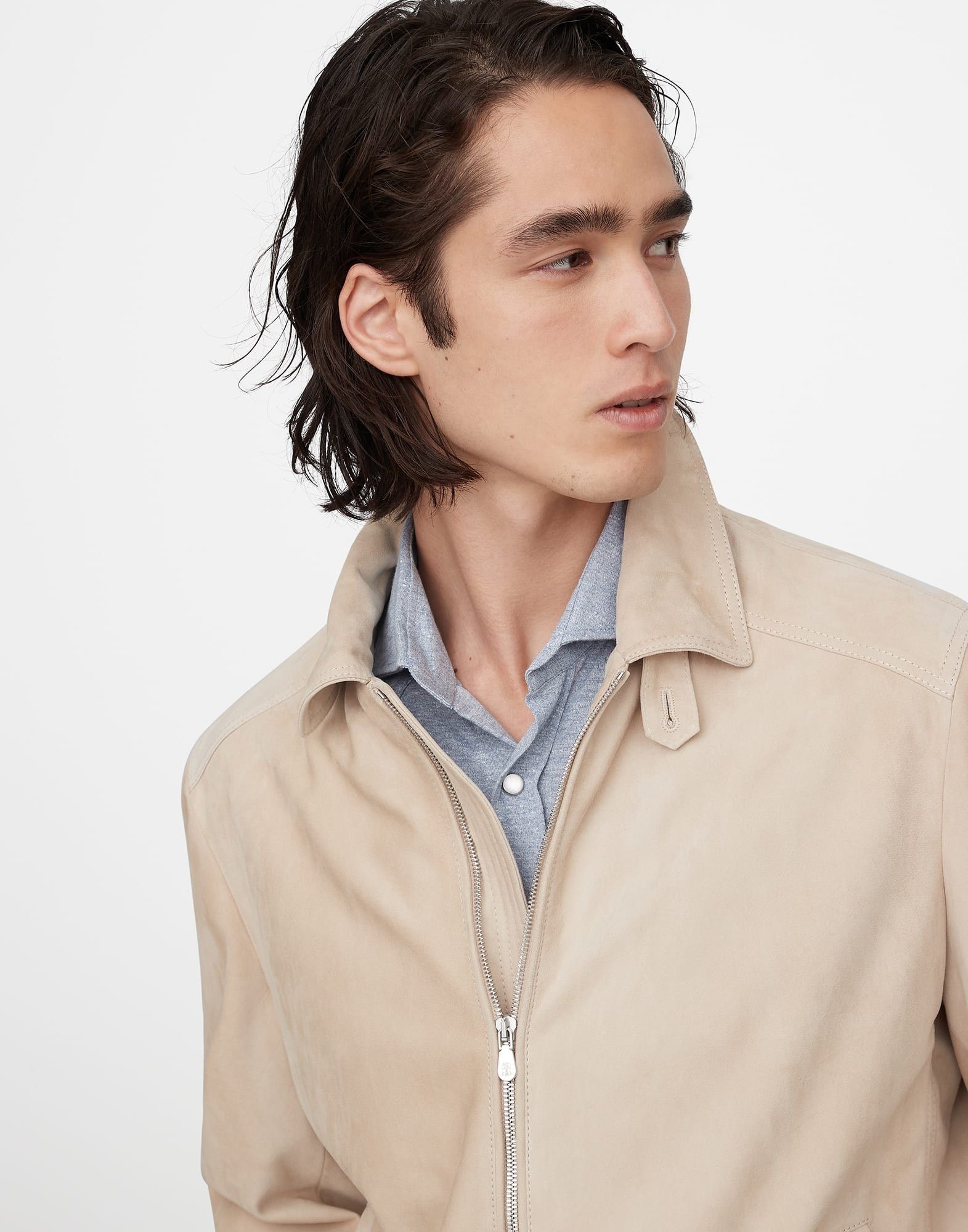 Brunello Cucinelli o1la1rc1a0425 Leather Jacket in Natural Size US M / EU 48-50 / 2 - 3 Thumbnail