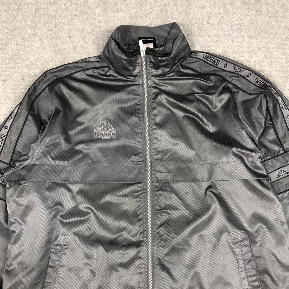 Kappa × Vintage 2000s Kappa Gray Zipper Light Jacket Size US L / EU 52-54 / 3 - 2 Thumbnail