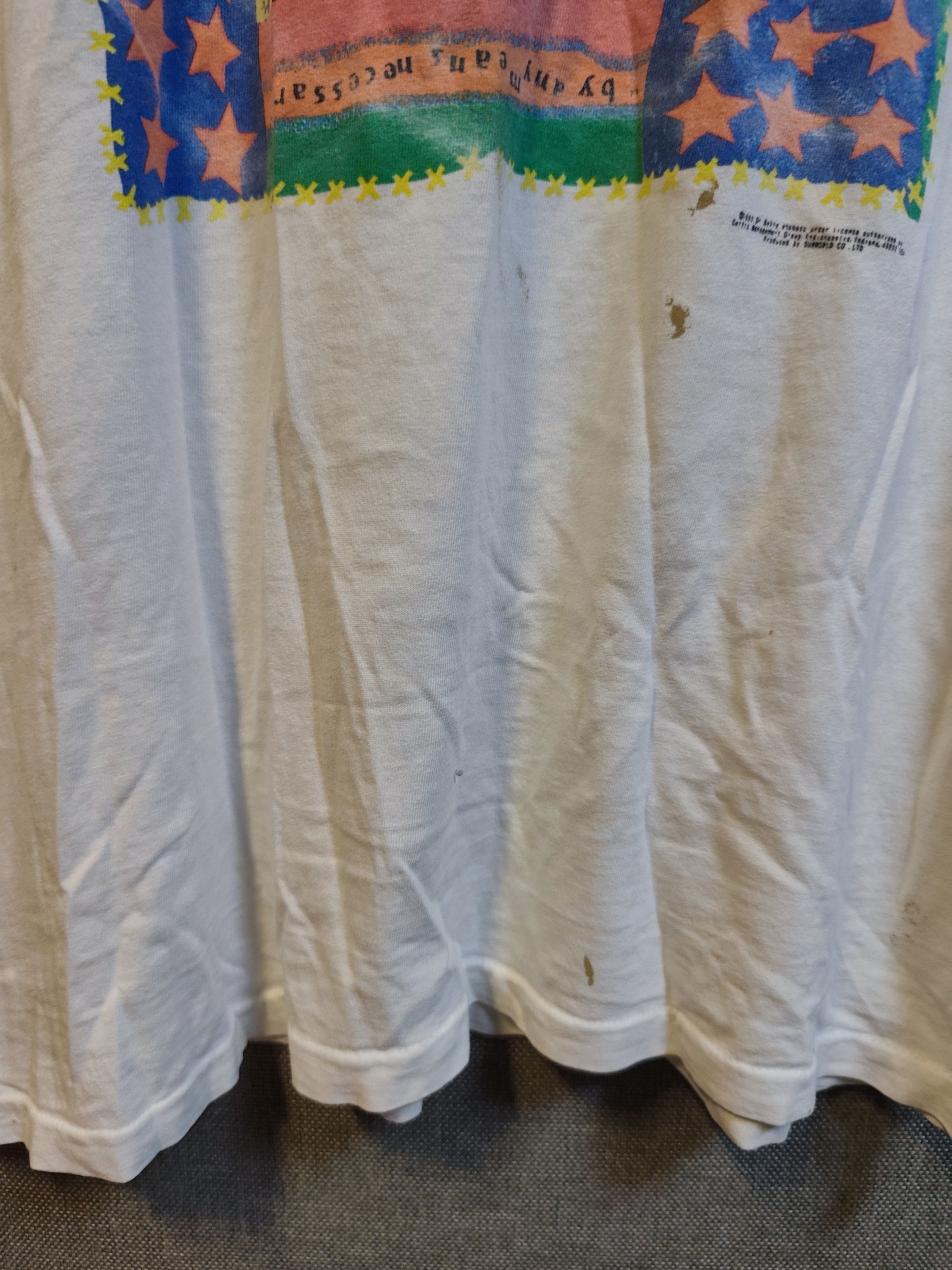Rap Tees Vtg 90s Malcolm X "By Any Means Necessary" Distressed Tee Size US XL / EU 56 / 4 - 8 Thumbnail