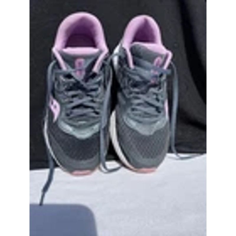 Saucony Saucony Womens Cohesion Gray/Purple Running Shoes Sneakers Size US 7.5 / IT 37.5 - 1 Thumbnail
