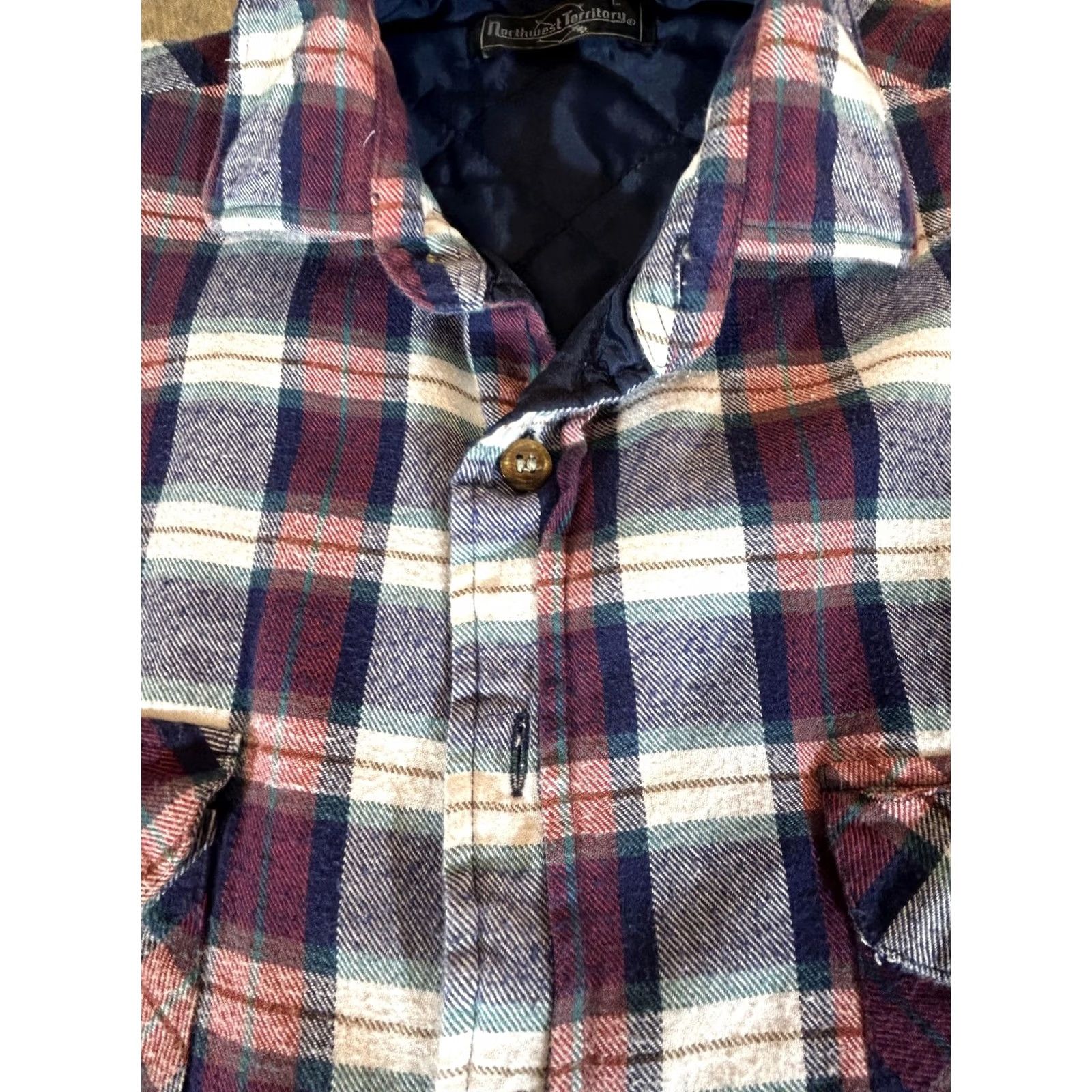 Vintage VINTAGE Northwest Territory Jacket Mens Large Flannel Quilted Lined Shacket Shirt Workwear Outdoor Size US L / EU 52-54 / 3 - 3 Thumbnail