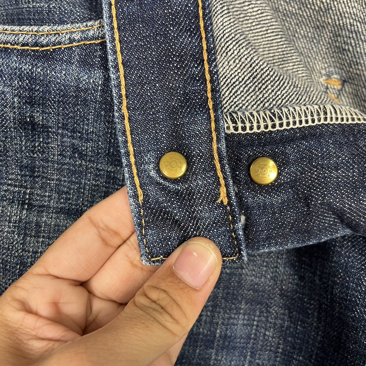 20471120 Vintage Stiff Denim Jeans Size 34" / US 12 / IT 48 - 17 Thumbnail