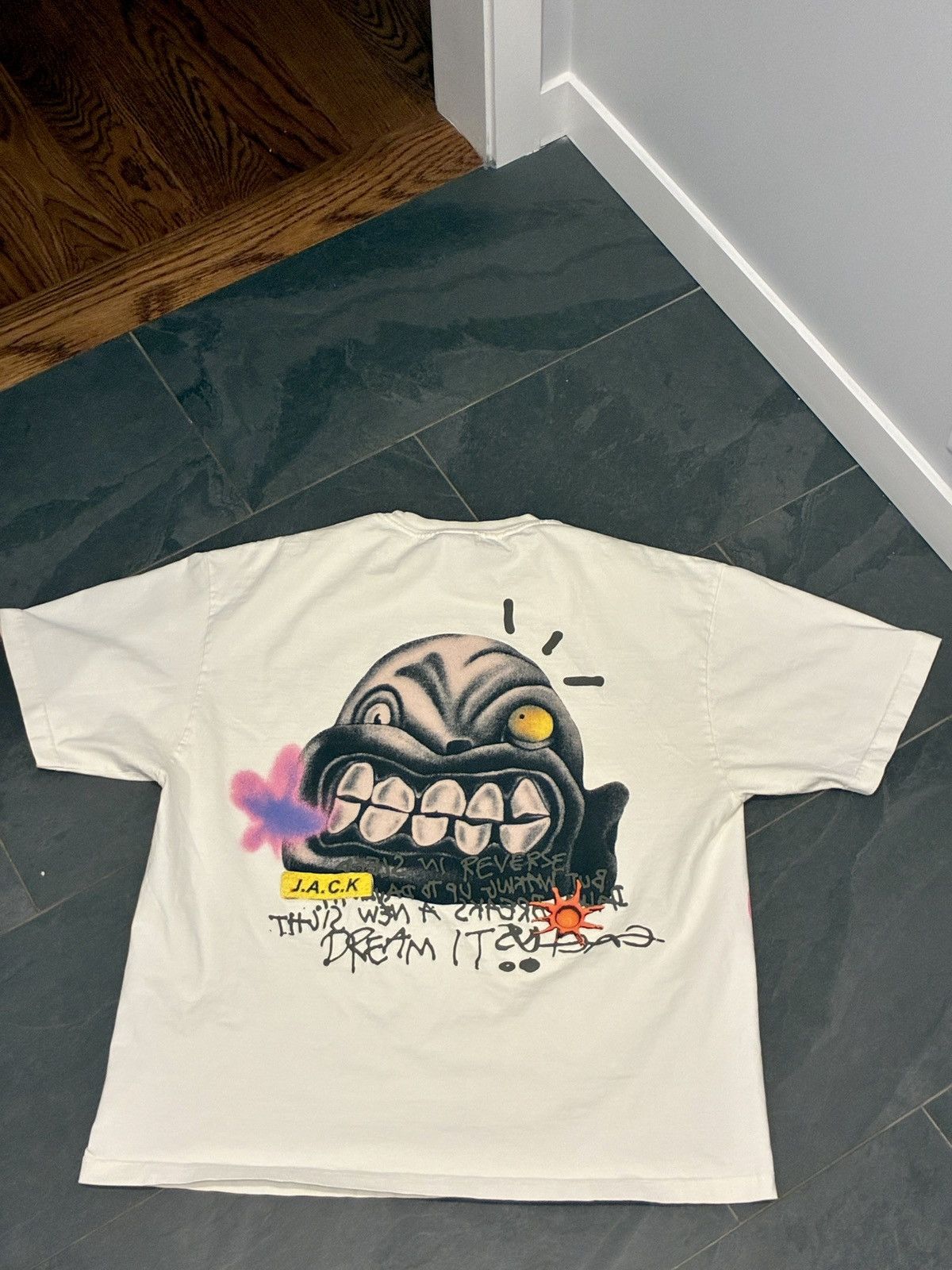 Travis Scott Travis Scott ‘Dream IT’ Cactus Jack Tshirt Worn Twice Size US XL / EU 56 / 4 - 3 Thumbnail