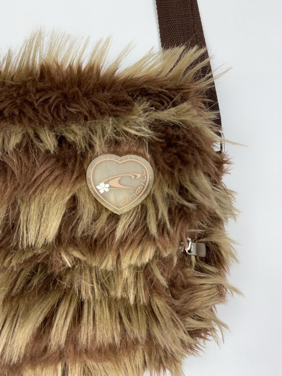 O'Neill Y2K Vintage O’neill Brown Fuzzy Faux Fur Crossbody Bag Size ONE SIZE - 4 Thumbnail