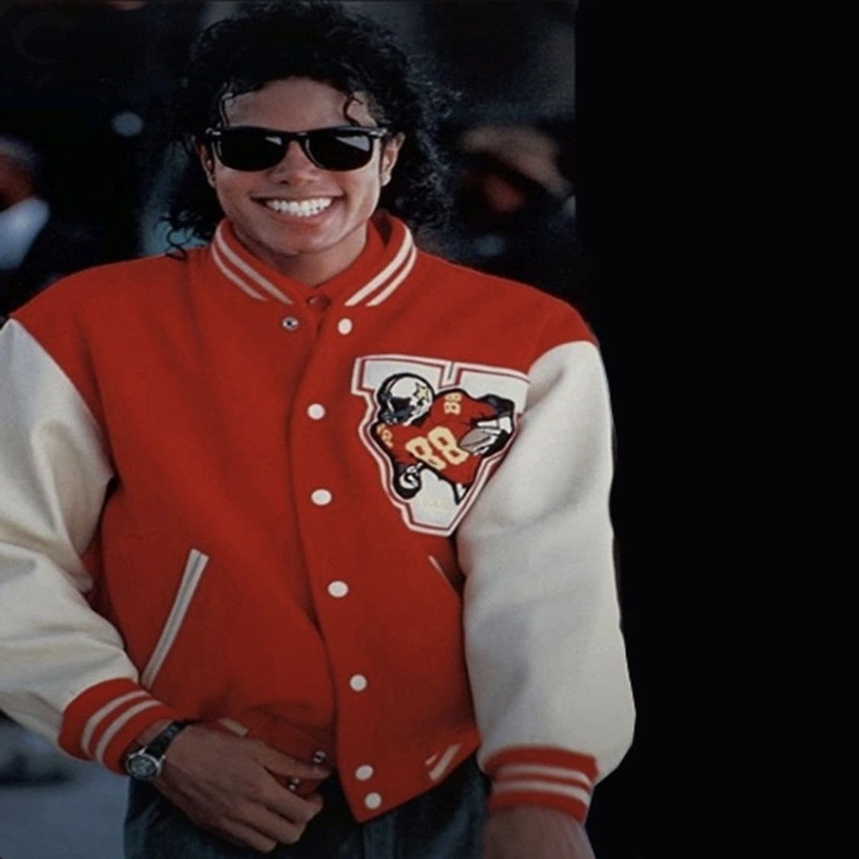 Van 1980's VAN JAC MICHEAL JACKSON bad tour VARSITY Size US M / EU 48-50 / 2 - 1 Thumbnail