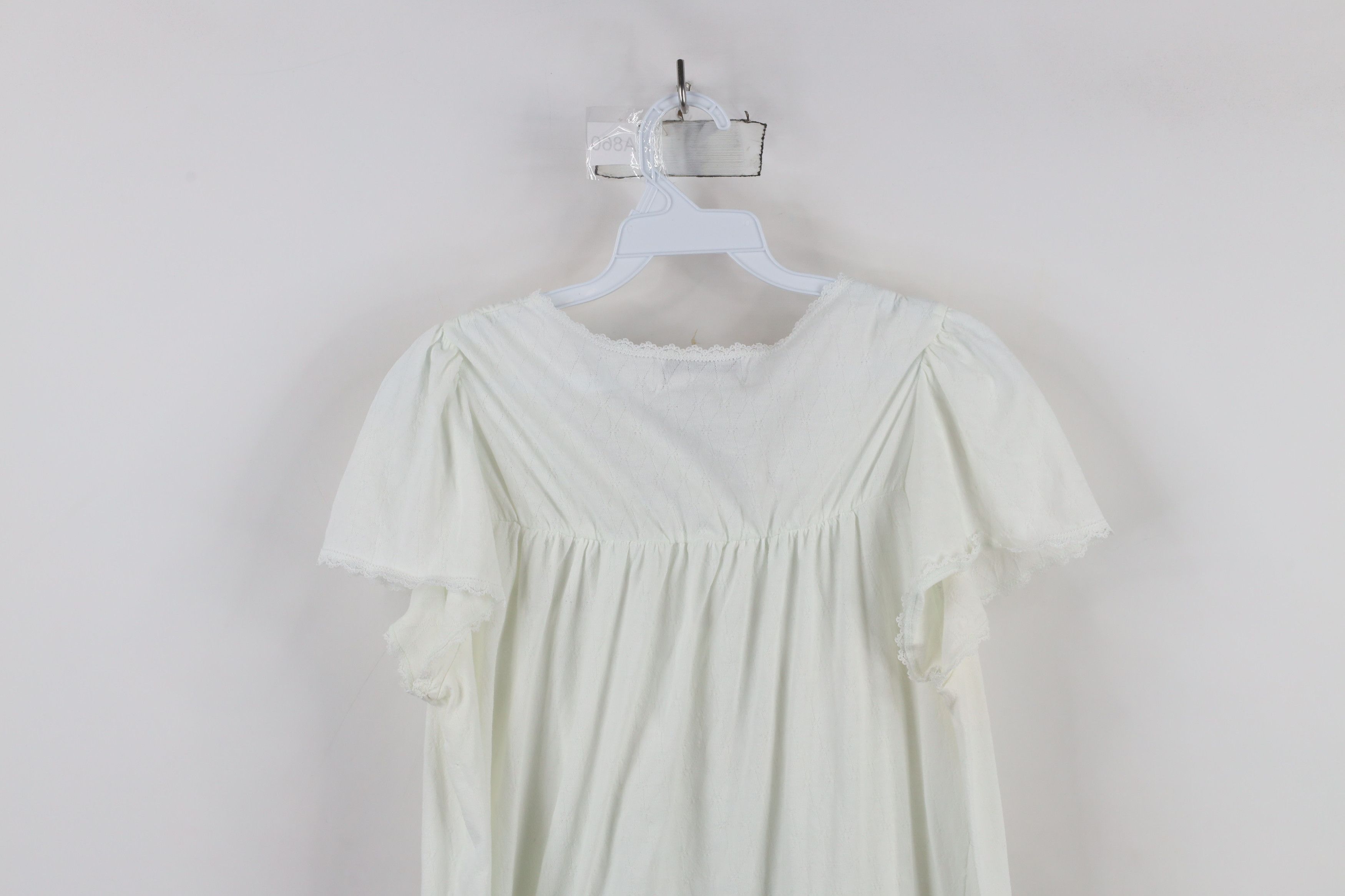 Vintage Vintage 90s Miss Elaine Lace Knit Night Gown Sleep Shirt Size M / US 6-8 / IT 42-44 - 9 Thumbnail