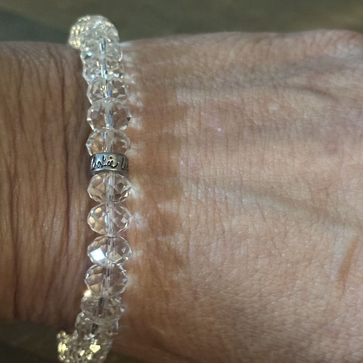 Other Cookie Lee clear faceted crystal bead stretch bracelet Size ONE SIZE - 4 Thumbnail