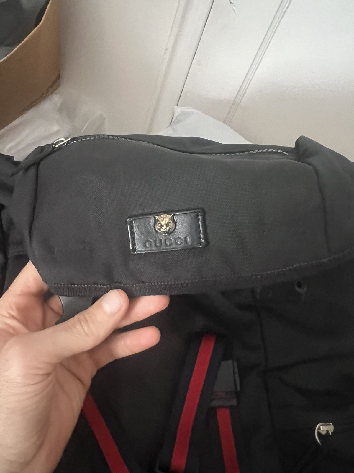 Gucci Gucci Tiger Head black backpack bag Size ONE SIZE - 4 Thumbnail