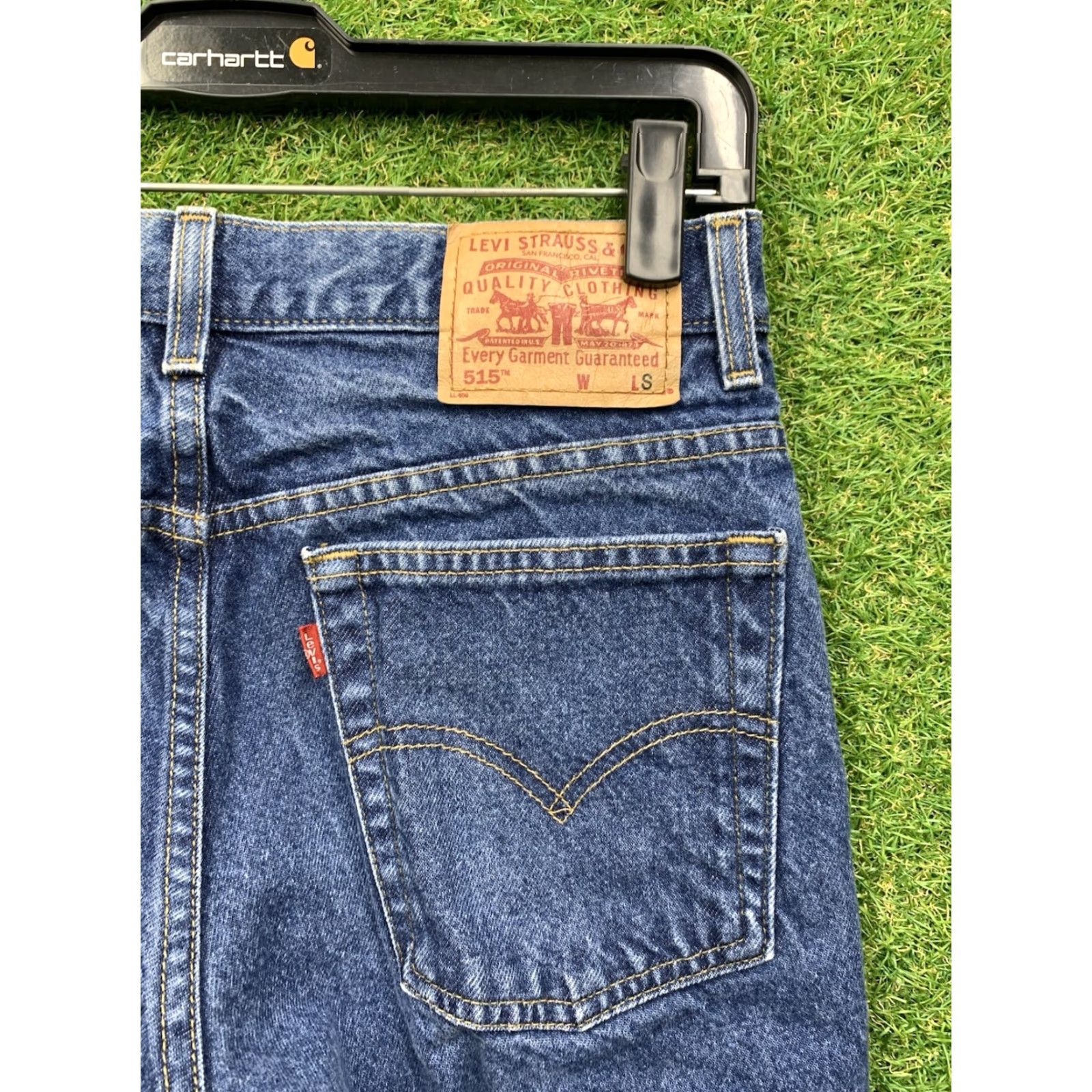 Levi's VINTAGE Levi's 515 Jeans Womens Regular Bootcut 8 Short Blue Denim 5-Pocket Pockets Zip Fly 100% Cotton USA Size 30" / US 8 / IT 44 - 7 Thumbnail