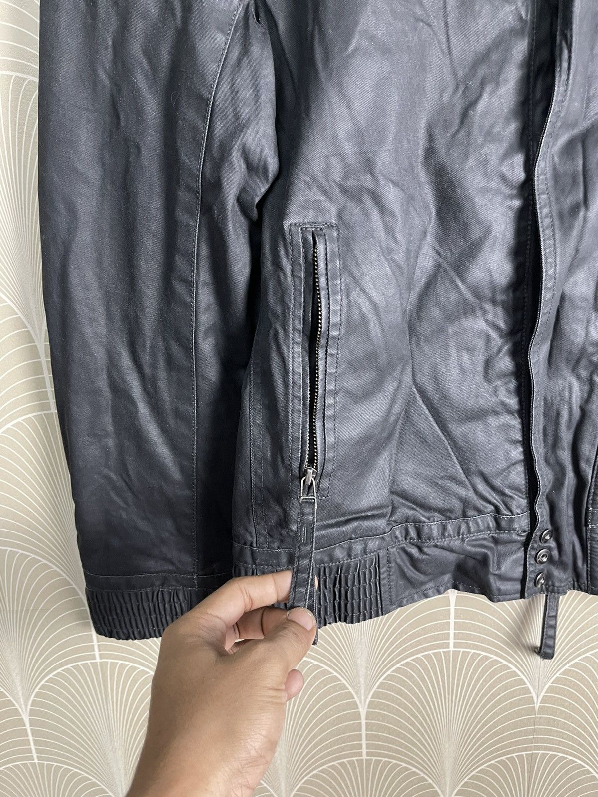 Japanese Brand × Nicole Club × Vintage 2000s NICOLE CLUB FOR MEN COATING BIKER JACKET Size US M / EU 48-50 / 2 - 5 Thumbnail