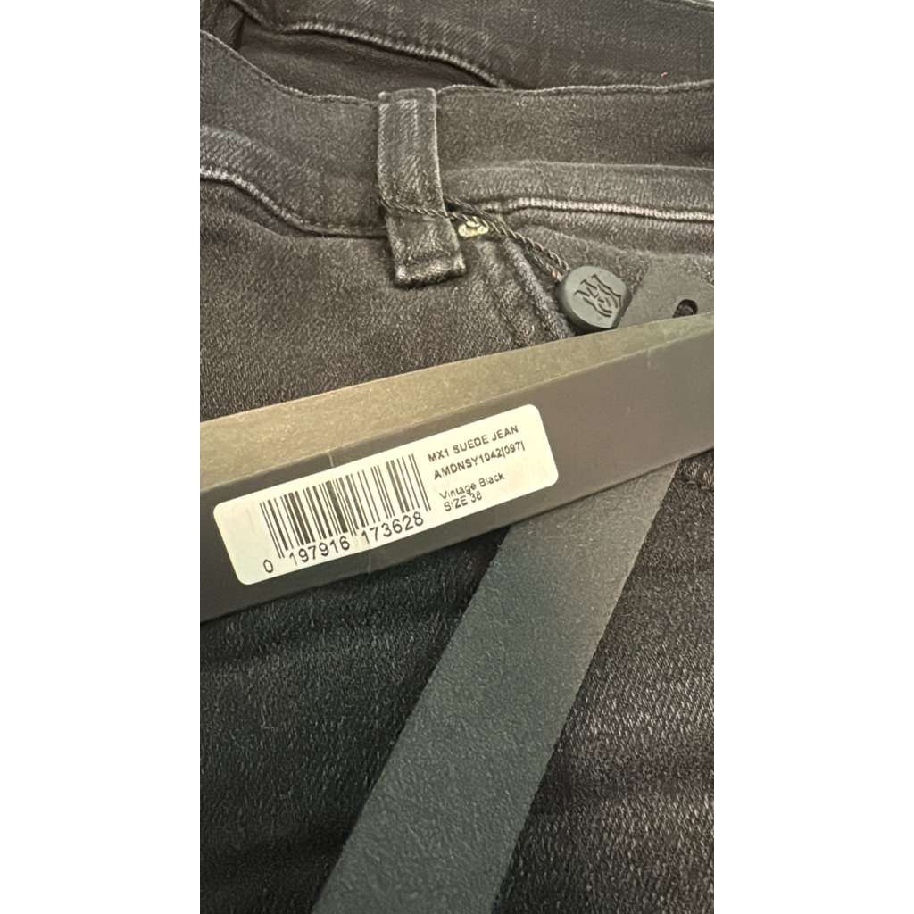 Amiri o1rshd1 MX1 Suede Jean in Vintage Black Size US 38 / EU 54 - 17 Thumbnail