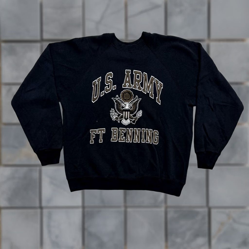 Vintage VINTAGE Artex US Army Ft Benning Sweatshirt Mens L Blue Crewneck Fleece Size US L / EU 52-54 / 3 - 1 Thumbnail