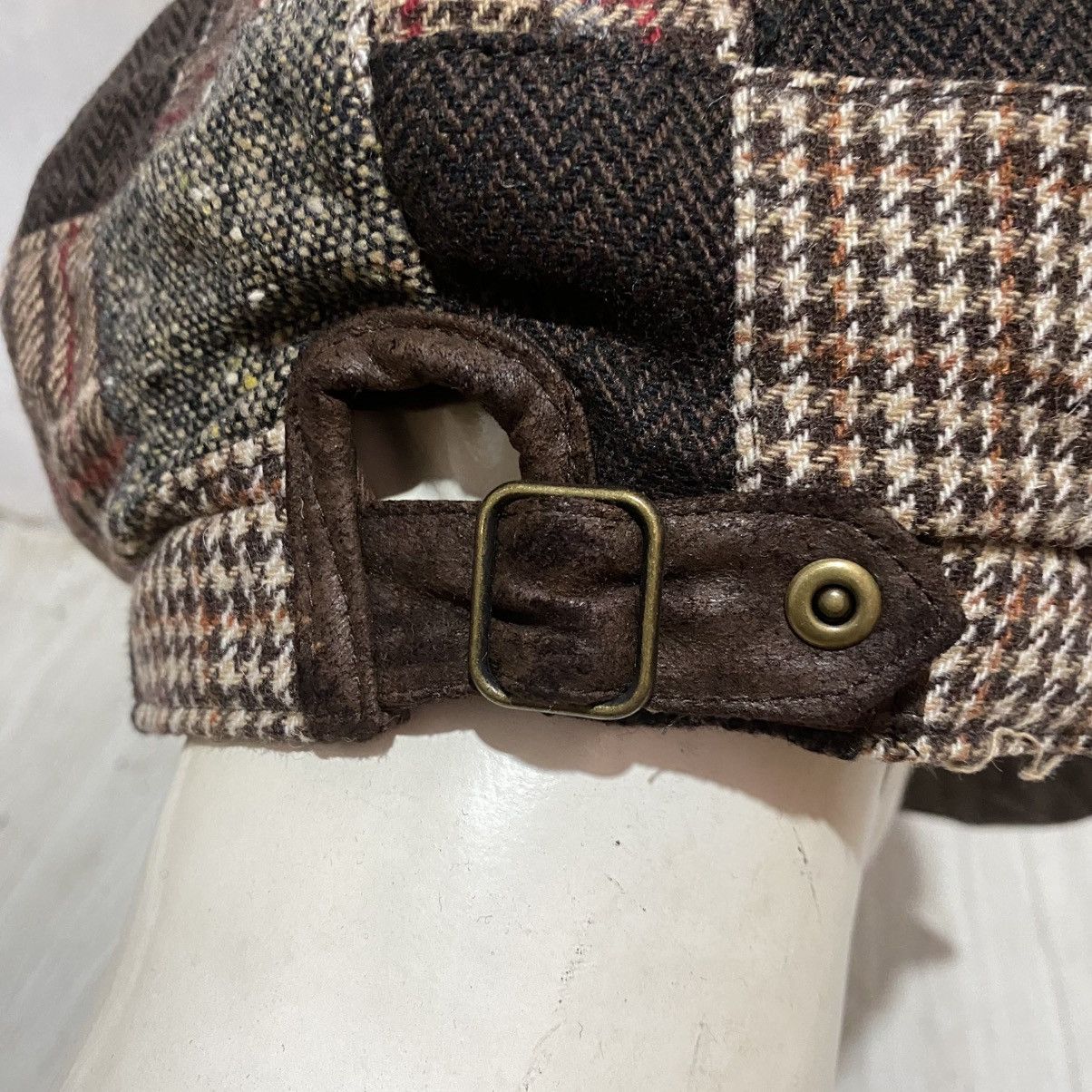 Japanese Brand vintage grace hats patchwork pattern newboys cap unique hats Size ONE SIZE - 7 Thumbnail