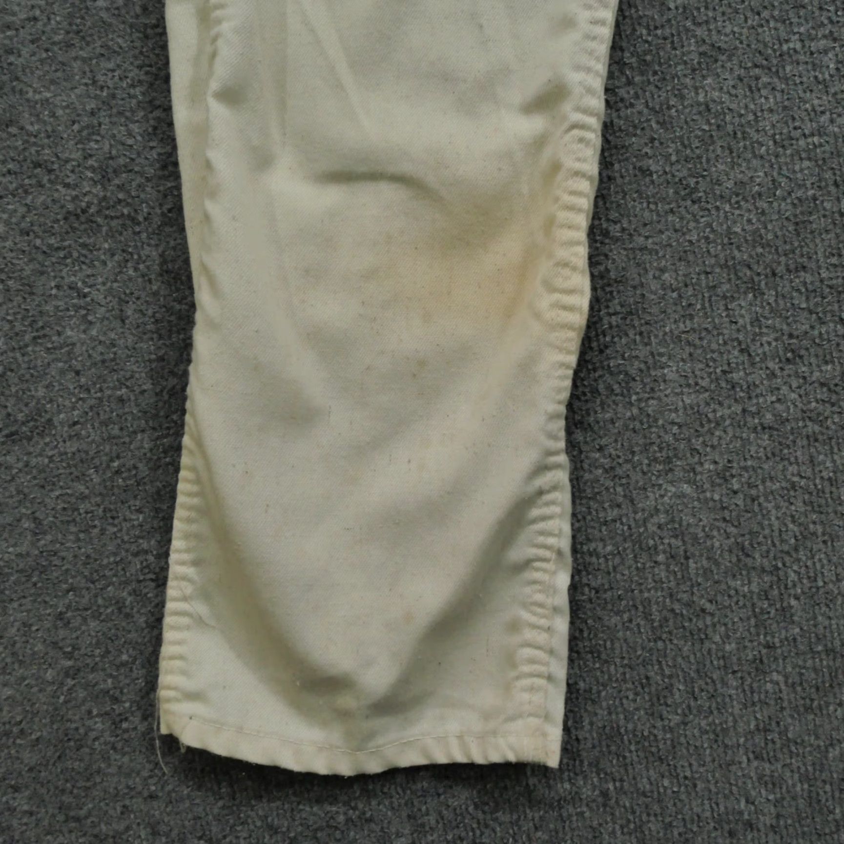 Vintage VINTAGE Big Smith Overalls Mens 27x26 White Cream Sanforized Workwear Adult 50s Size US 27 - 7 Thumbnail