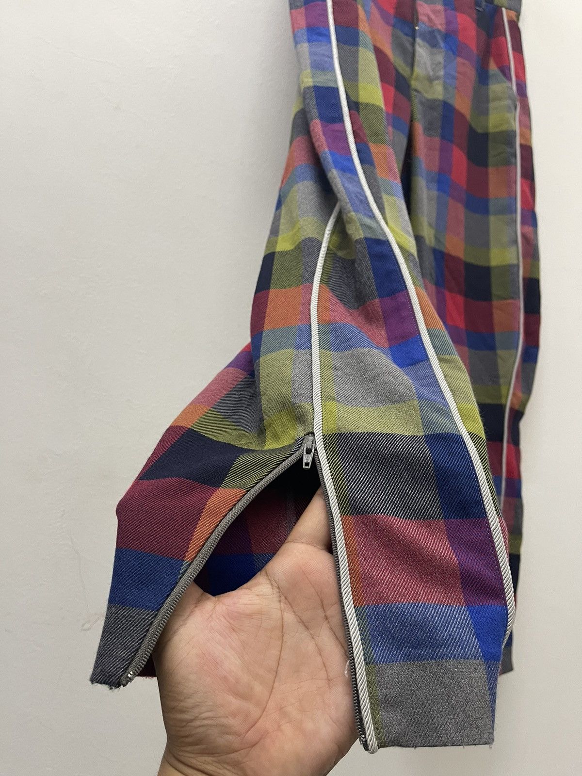 Issey Miyake Rare Vintage MERCIBEAUCOUP Issey Miyake Plaid Pant Size US 29 - 4 Thumbnail