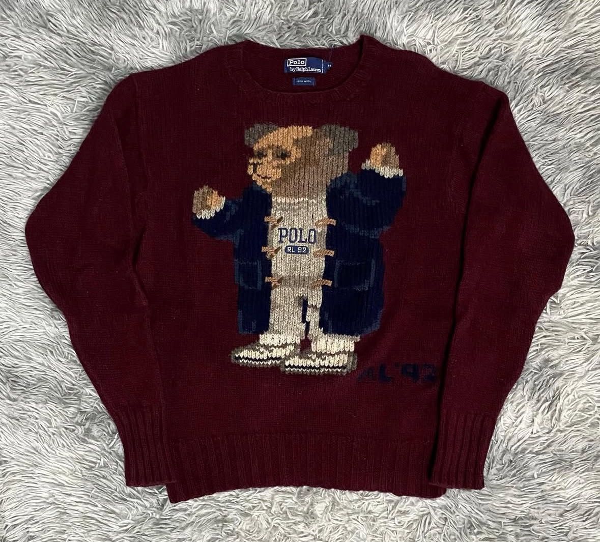 Polo Ralph Lauren Vintage Polo Ralph Lauren GRANDPA Bear Sweater Size US M / EU 48-50 / 2 - 1 Thumbnail