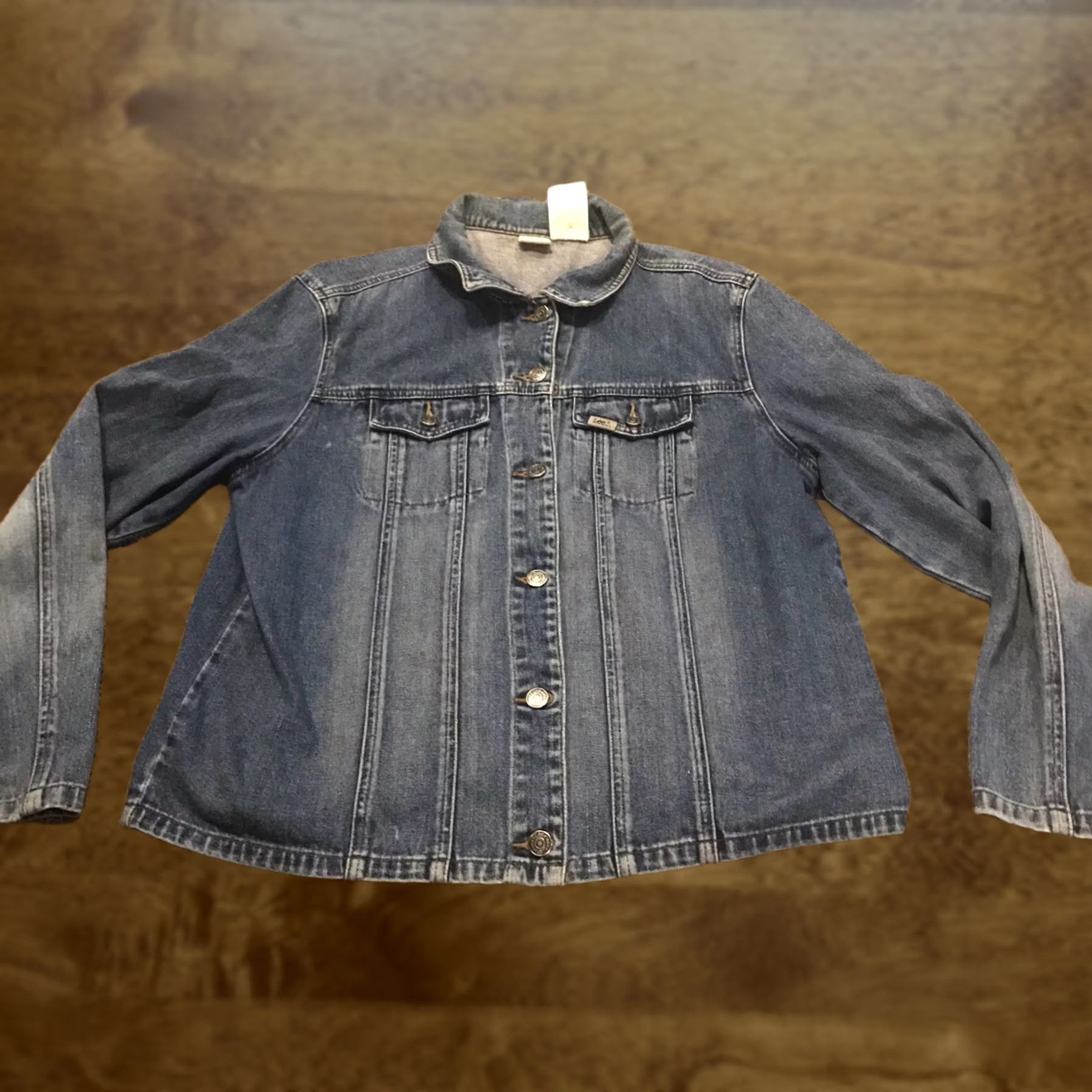 Lee VINTAGE Lee Cotton Blue Denim Jacket Womens XL Button A21 Jacket Size 40" / US 18 - 1 Thumbnail