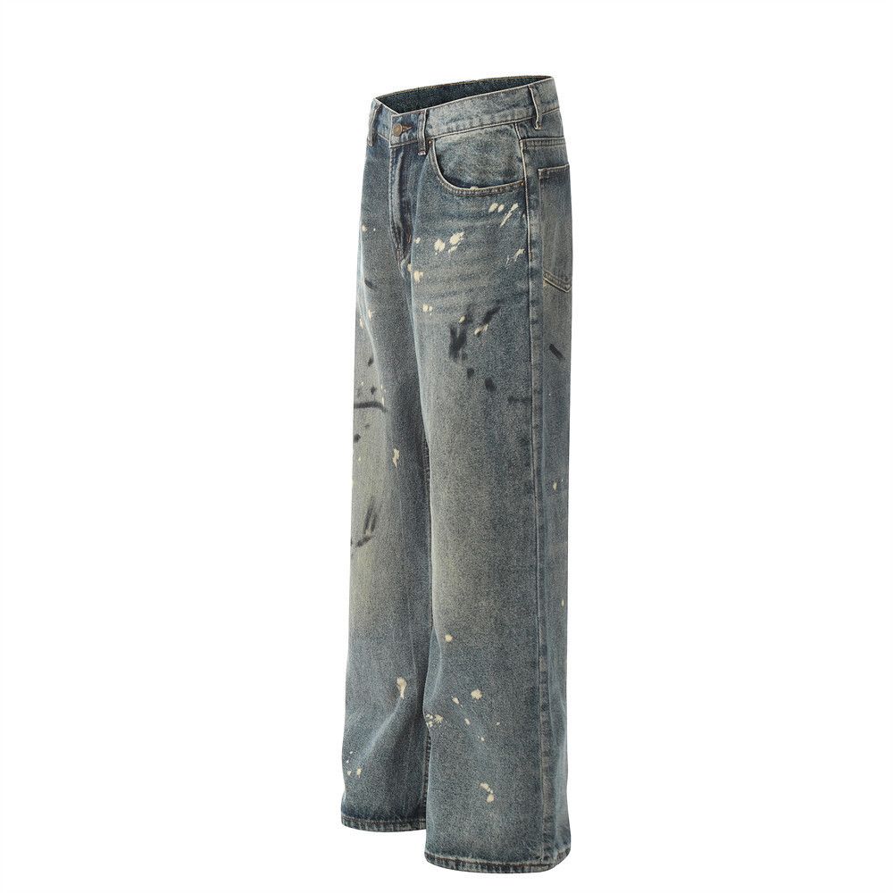 Japanese Brand × Jean Tie-dyed ink-splashed washed distressed casual jeans Size US 32 / EU 48 - 2 Thumbnail