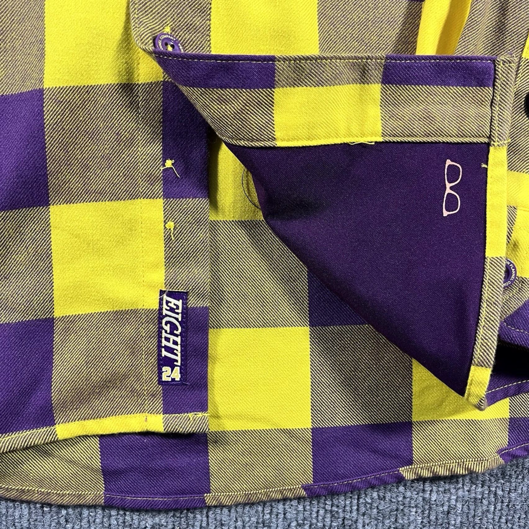 Vintage Dixxon Flannel Button-Up Mens Medium Purple Yellow Kobe Bryant Lakers The Mamba NBA Los Angeles Lakers Size US M / EU 48-50 / 2 - 3 Thumbnail