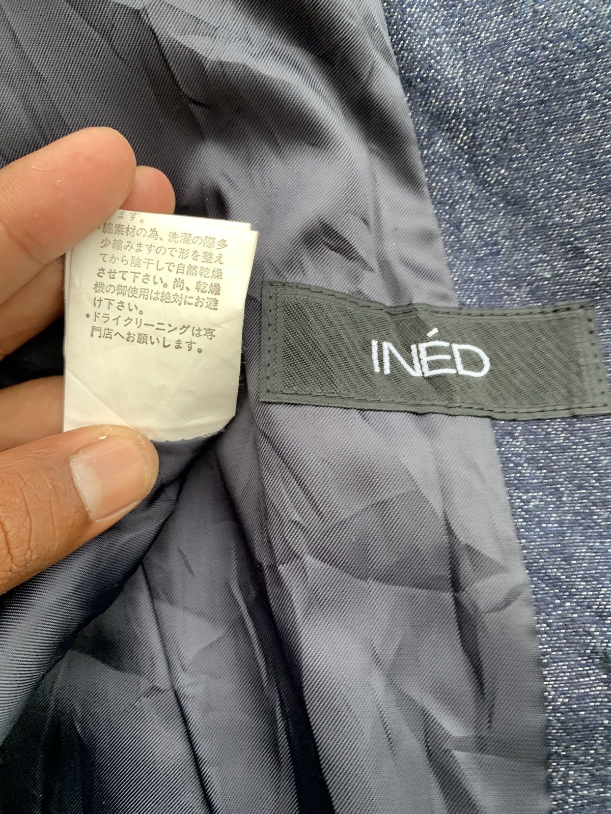 Designer × Issey Miyake × Japanese Brand ❗️Ined By Yohji Yamamoto Denim Jacket Hooded❗️ Size US S / EU 44-46 / 1 - 6 Thumbnail