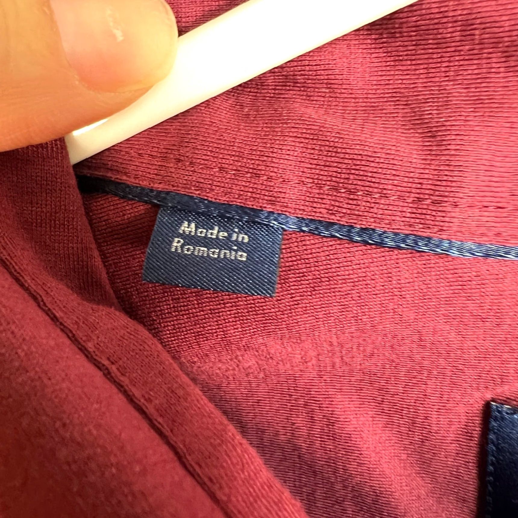 Eton Mens Button-Up Shirt Burgundy Cotton Long Sleeve 2XL Casual Regular Shirt