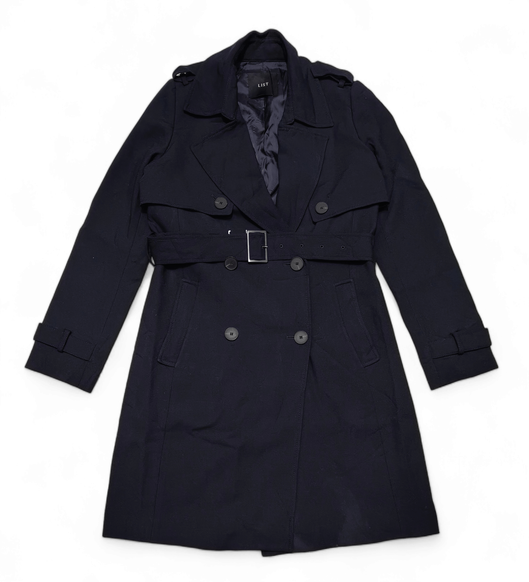 Other LIST Women's Black Trench Coat Size S / US 4 / IT 40 - 2 Thumbnail