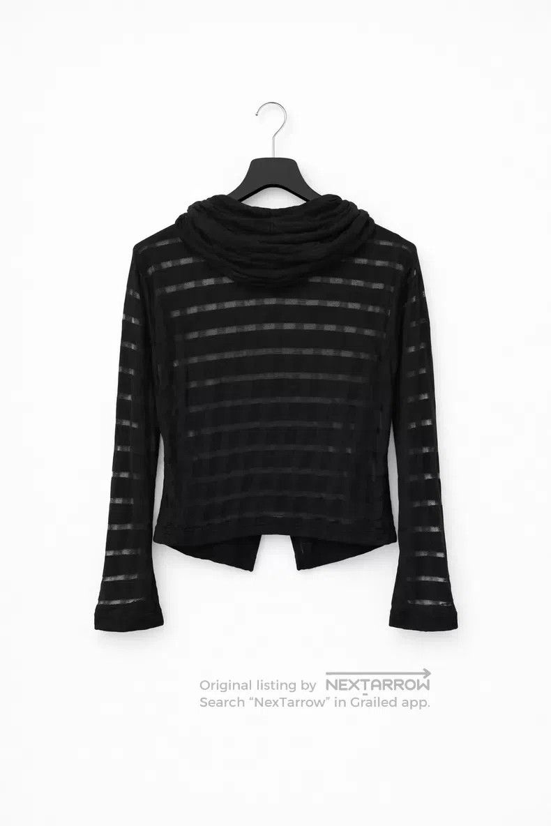 Yohji Yamamoto Yohji Yamamoto Sheer striped knitted cardigan| Size US M / EU 48-50 / 2 - 3 Thumbnail
