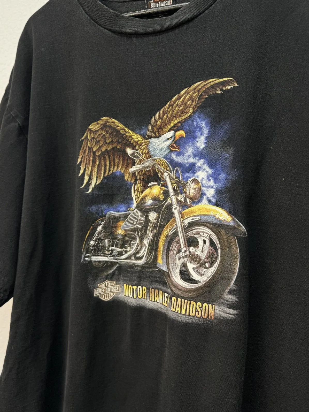 Harley Davidson 90s Vintage Harley Davidson Baldwin Park Eagle T-Shirt Size US XL / EU 56 / 4 - 7 Thumbnail