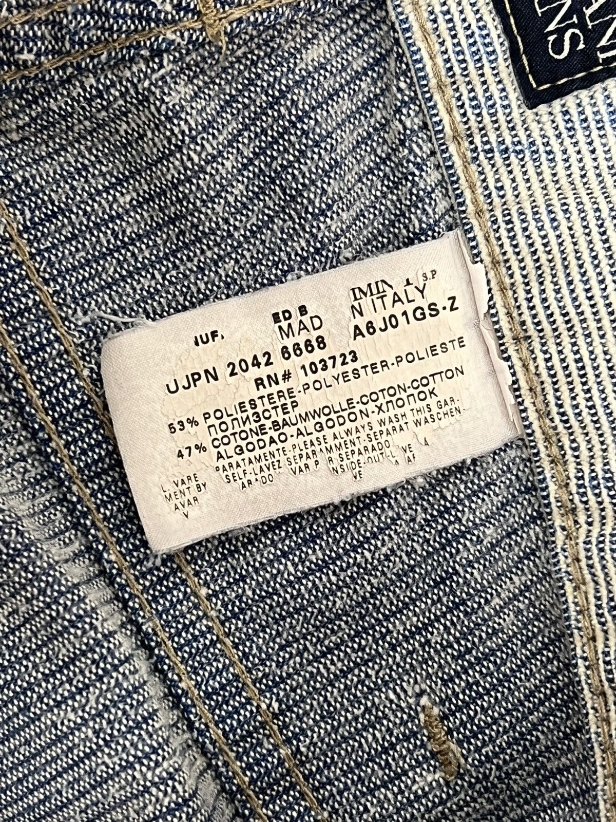 Armani VINTAGE Armani Jeans Archival Pinstripe Trousers Made Italy Size US 32 / EU 48 - 12 Thumbnail